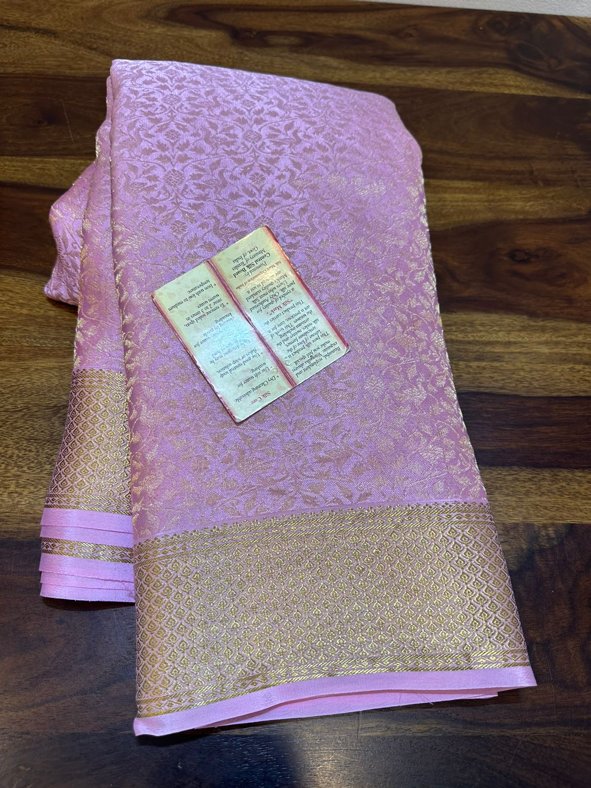 Pure brocade mysore silk 120 grm thickness saree