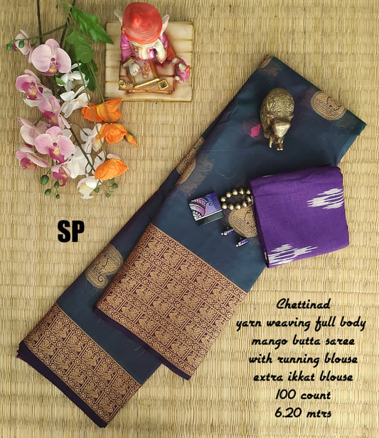 Pure chettinad special weaving big butta saree