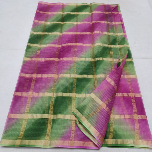 Pure cotton kota ghat chola checks saree