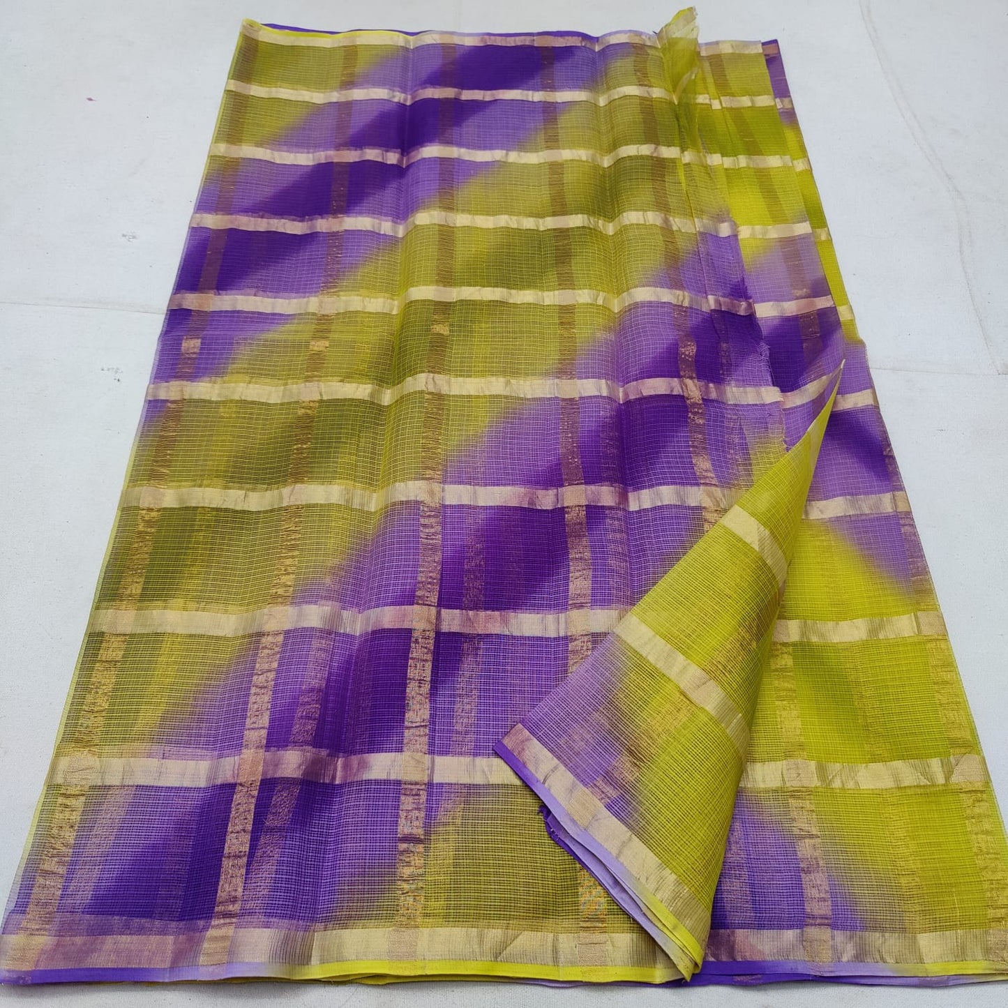 Pure cotton kota ghat chola checks saree