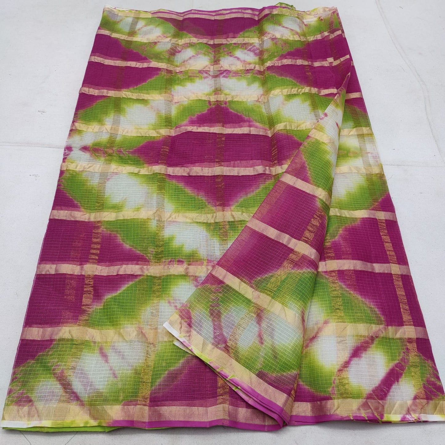 Pure cotton kota ghat chola checks saree