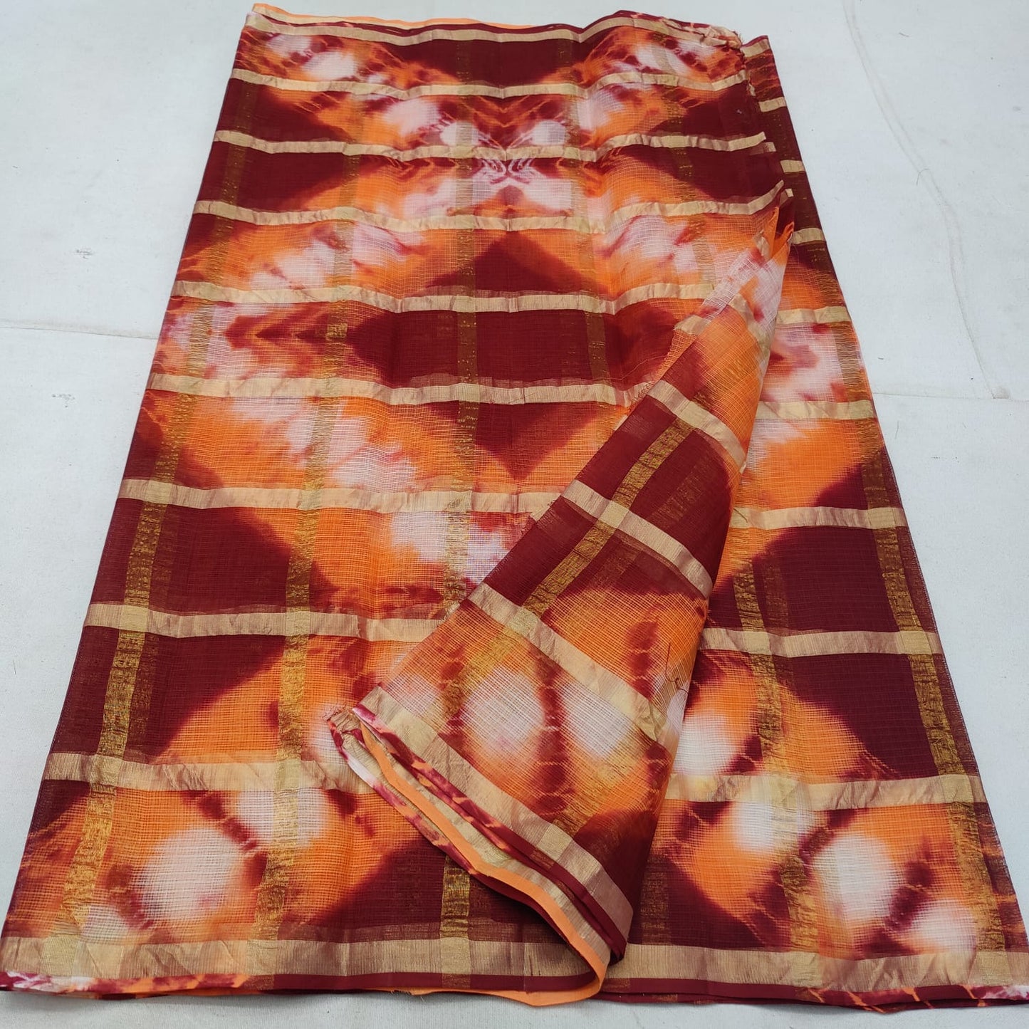 Pure cotton kota ghat chola checks saree