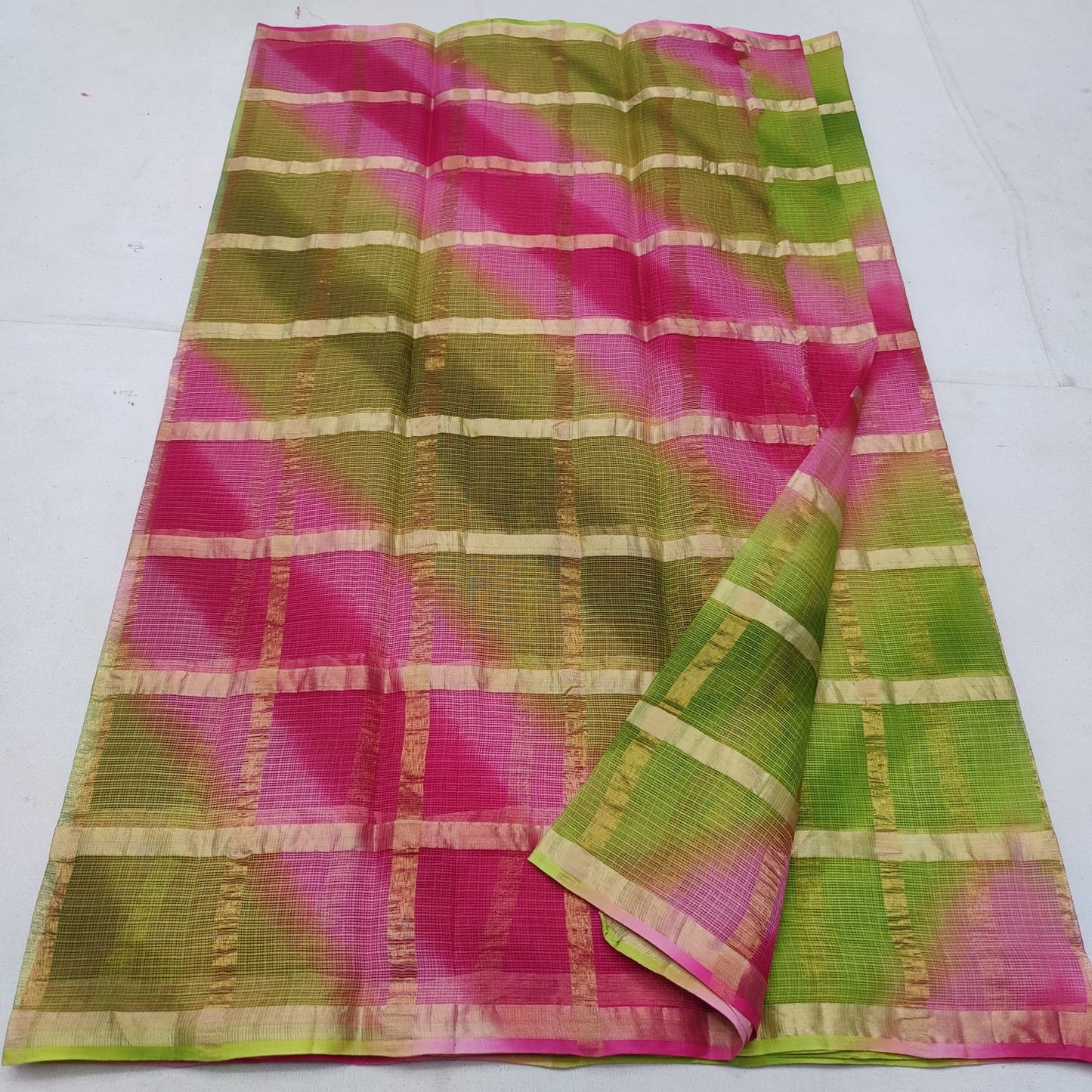Pure cotton kota ghat chola checks saree