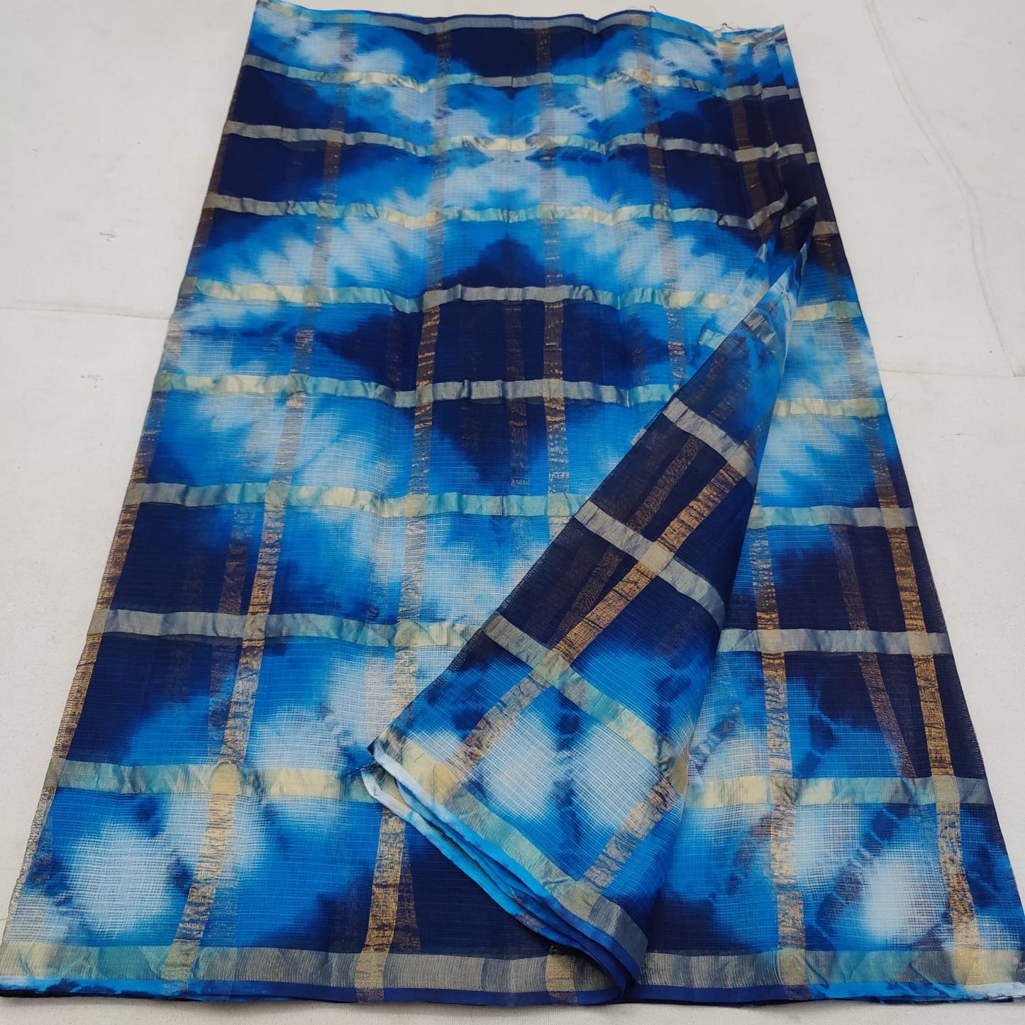 Pure cotton kota ghat chola checks saree