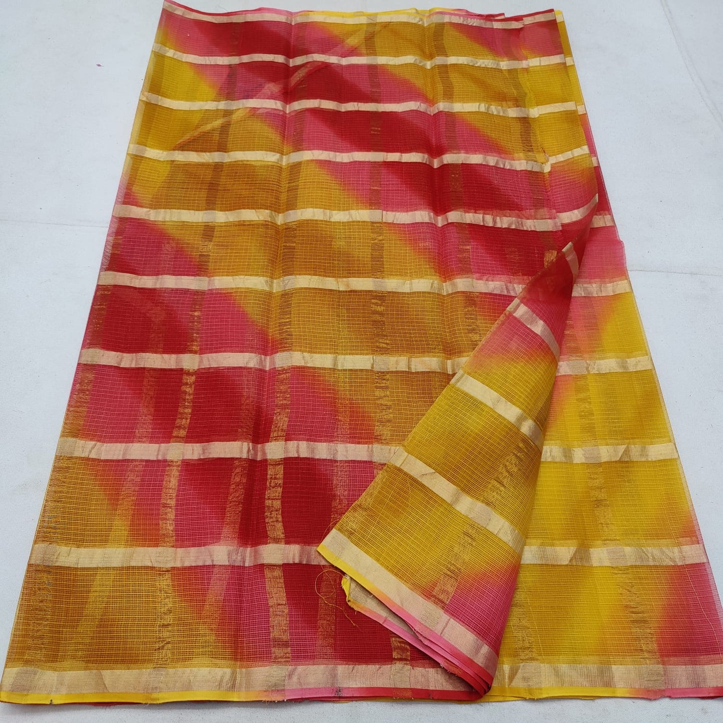 Pure cotton kota ghat chola checks saree