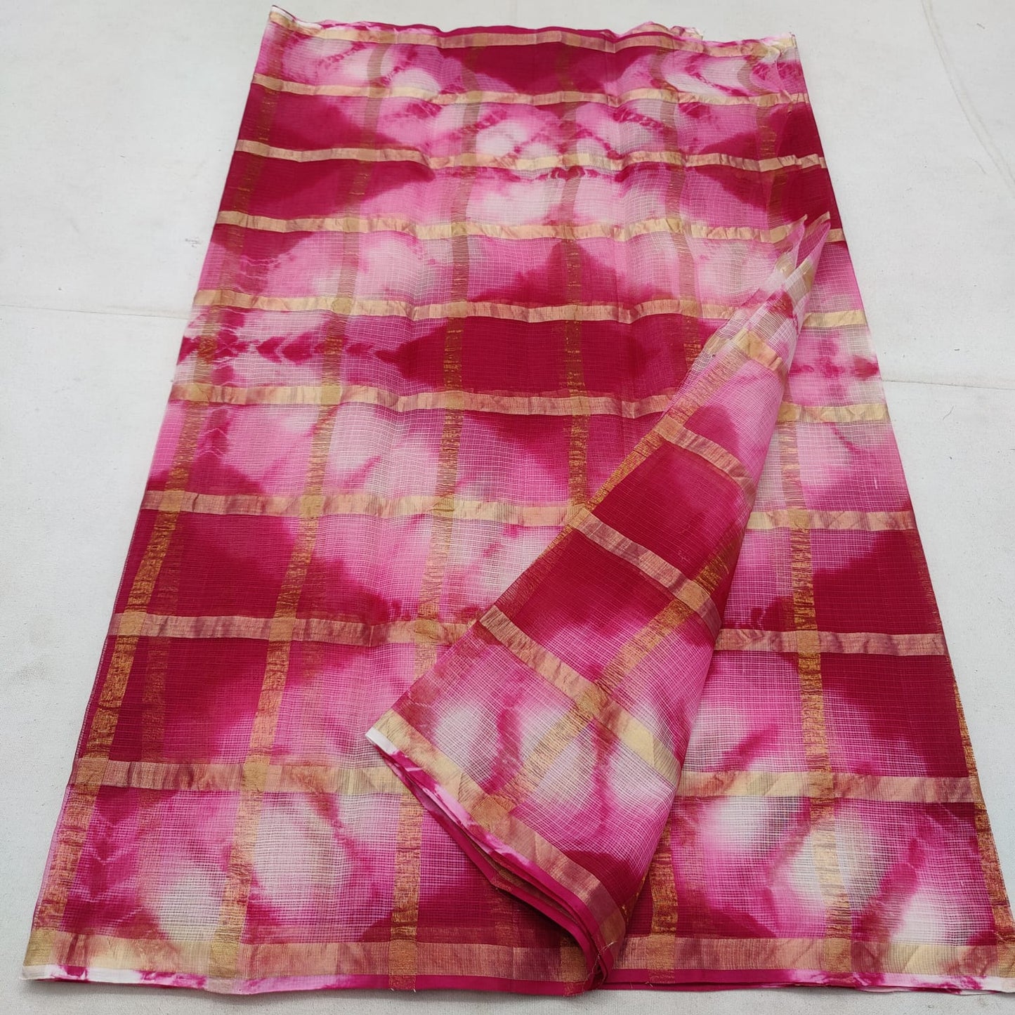 Pure cotton kota ghat chola checks saree