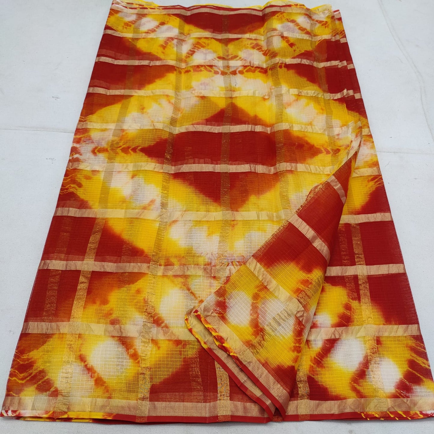 Pure cotton kota ghat chola checks saree