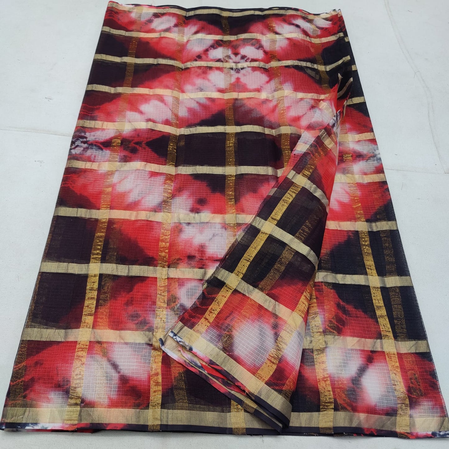 Pure cotton kota ghat chola checks saree