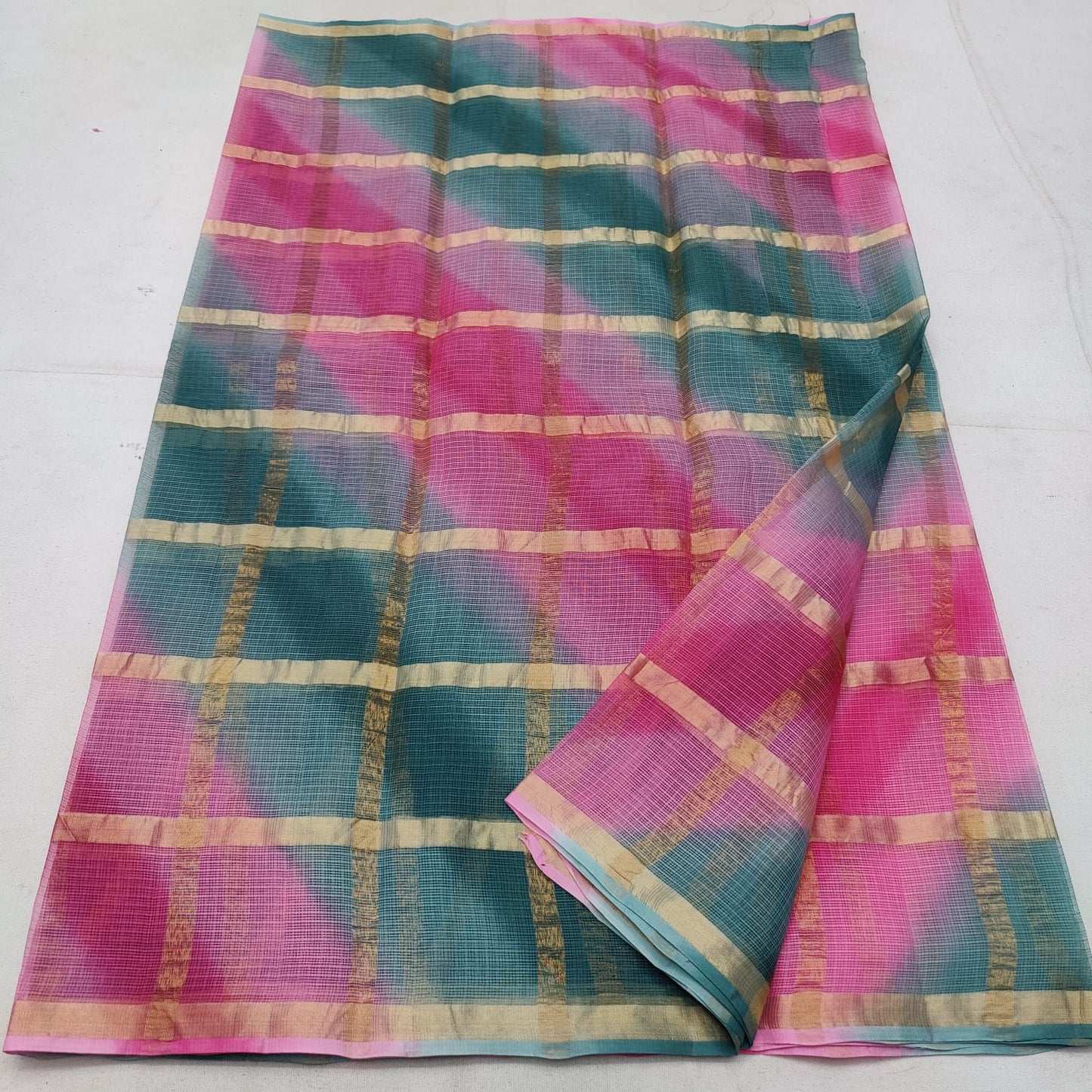Pure cotton kota ghat chola checks saree