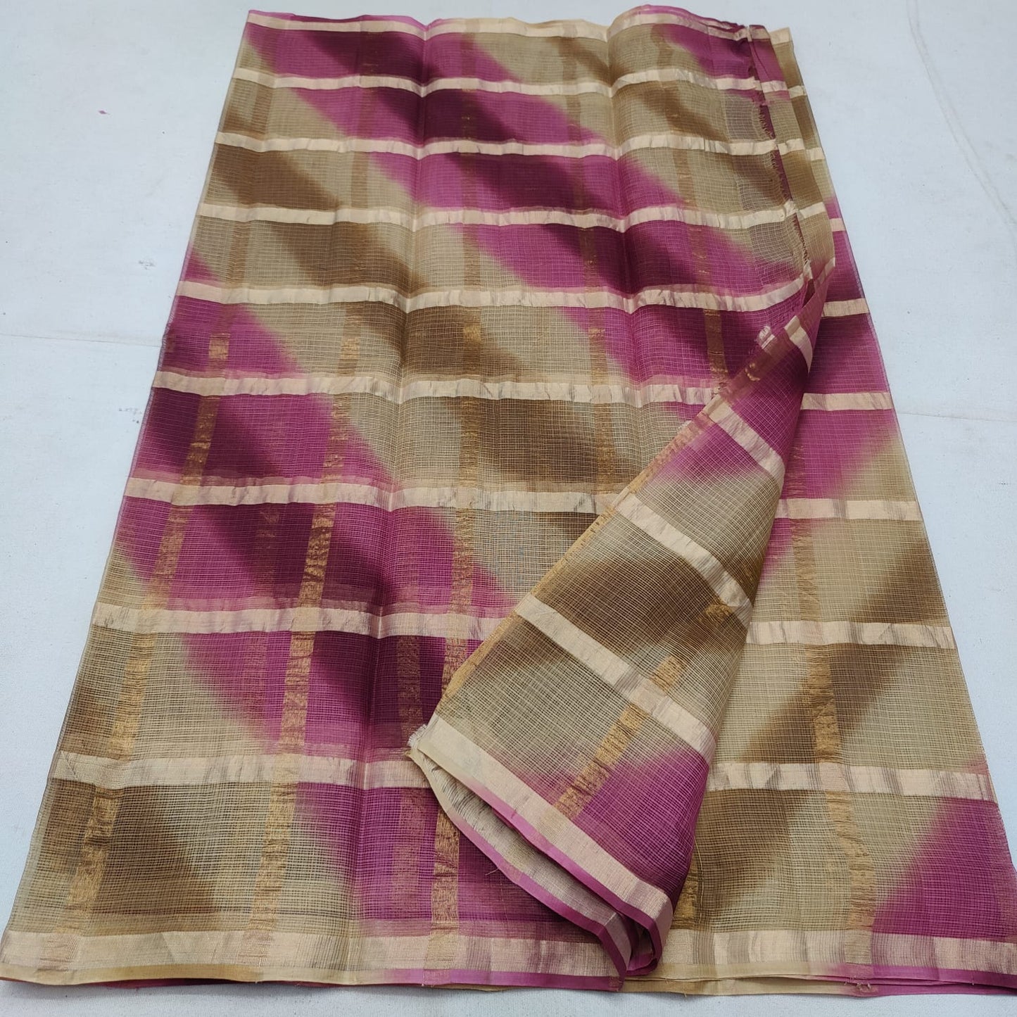 Pure cotton kota ghat chola checks saree