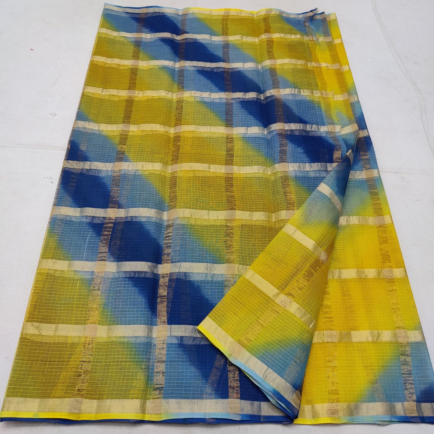 Pure cotton kota ghat chola checks saree