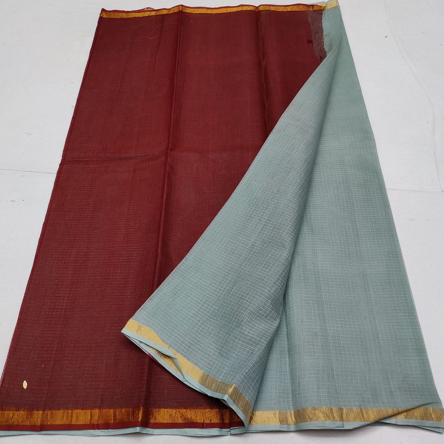 Pure cotton kota plain multi dye saree