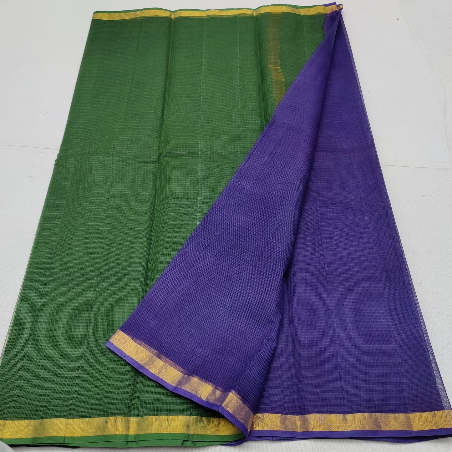 Pure cotton kota plain multi dye saree
