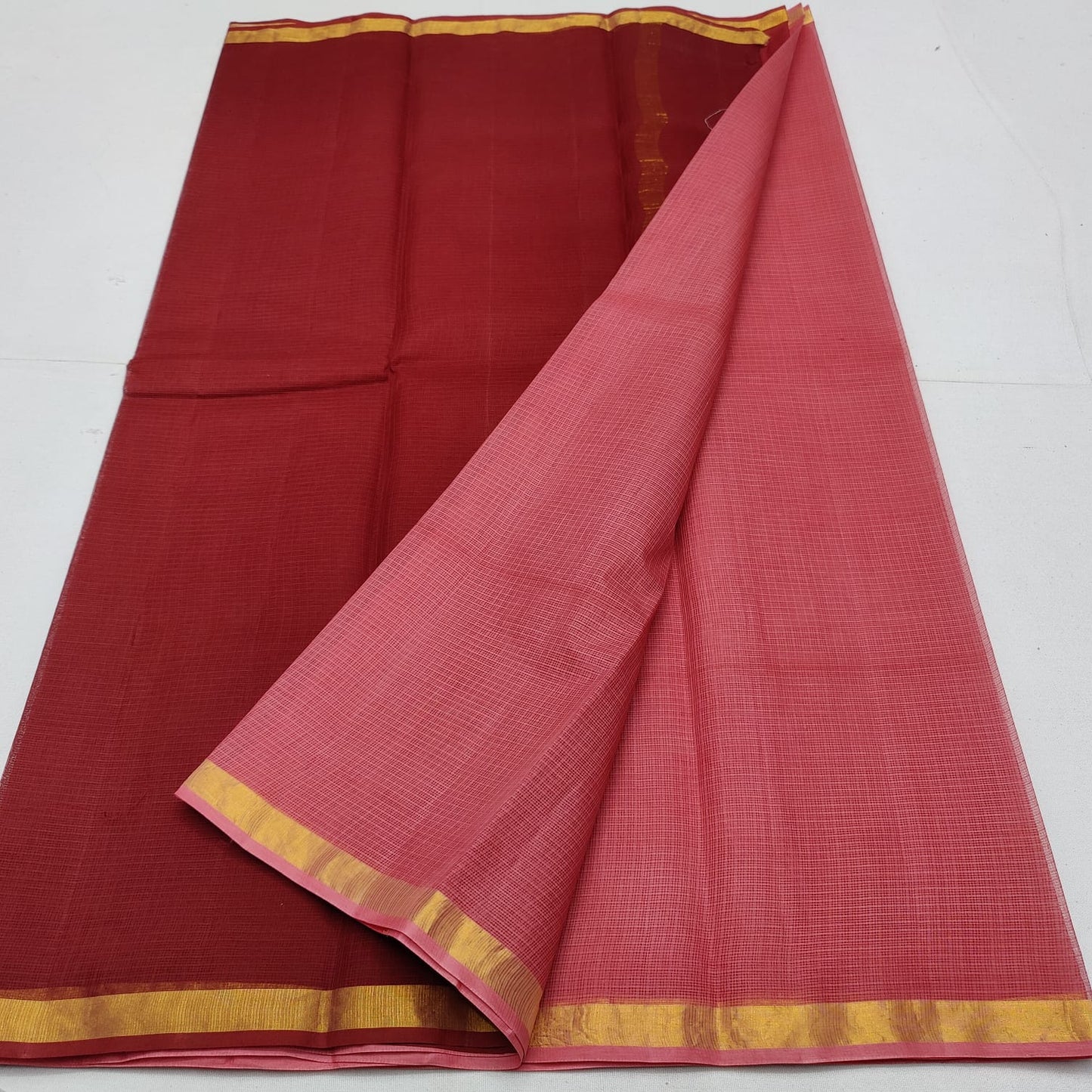Pure cotton kota plain multi dye saree