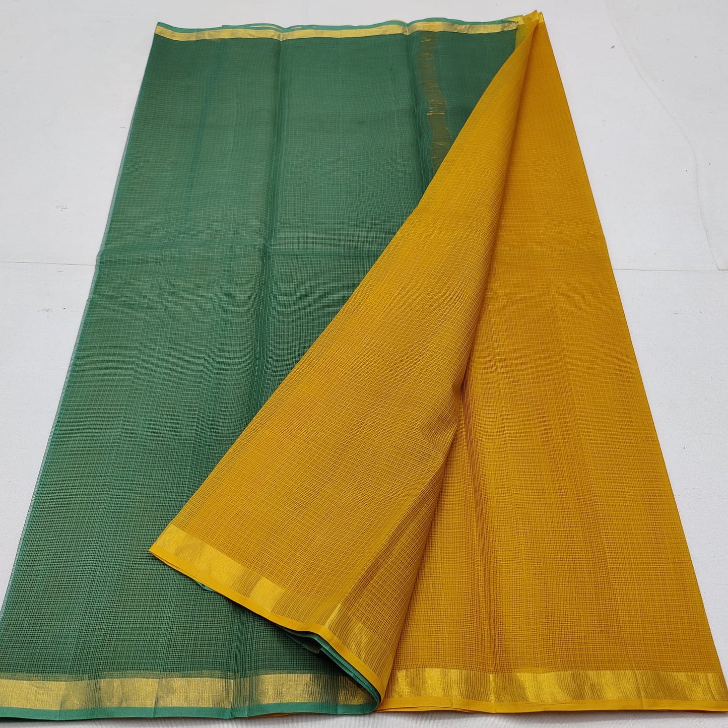 Pure cotton kota plain multi dye saree