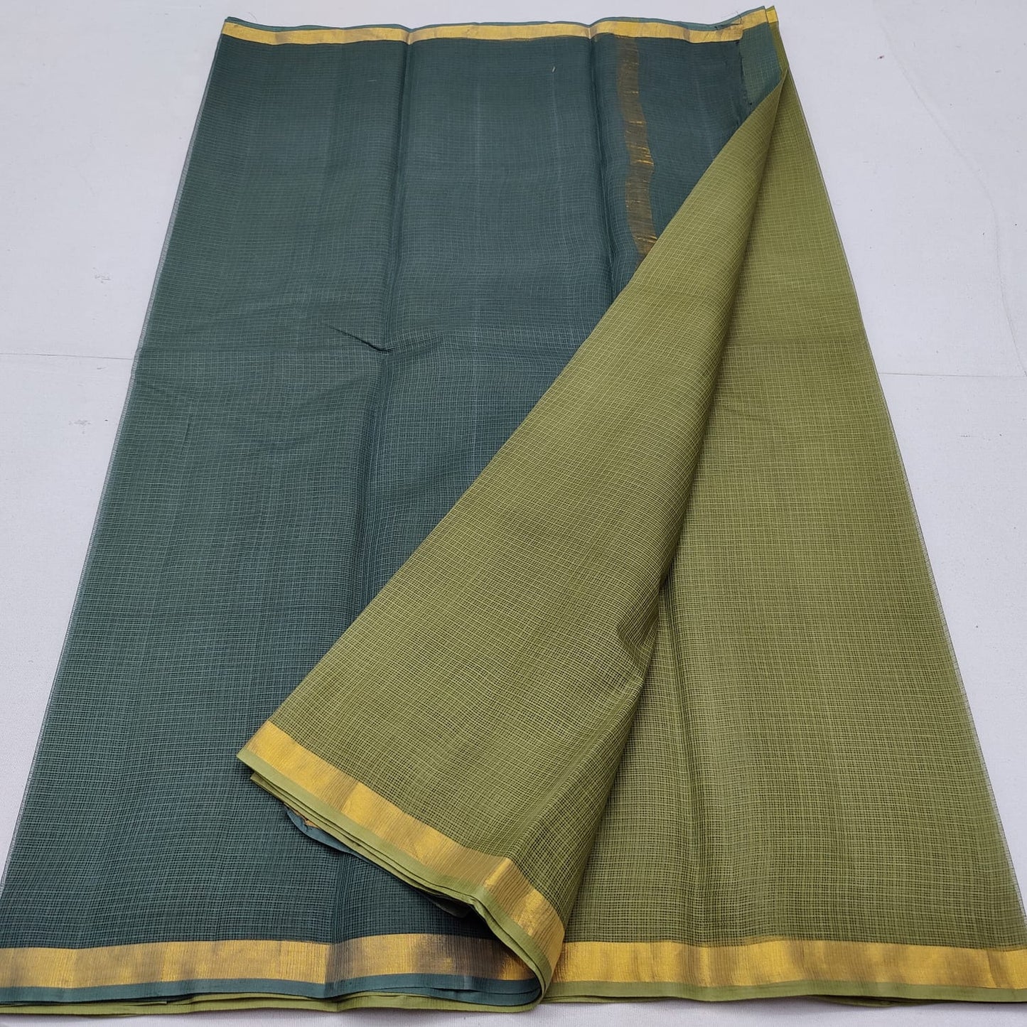 Pure cotton kota plain multi dye saree