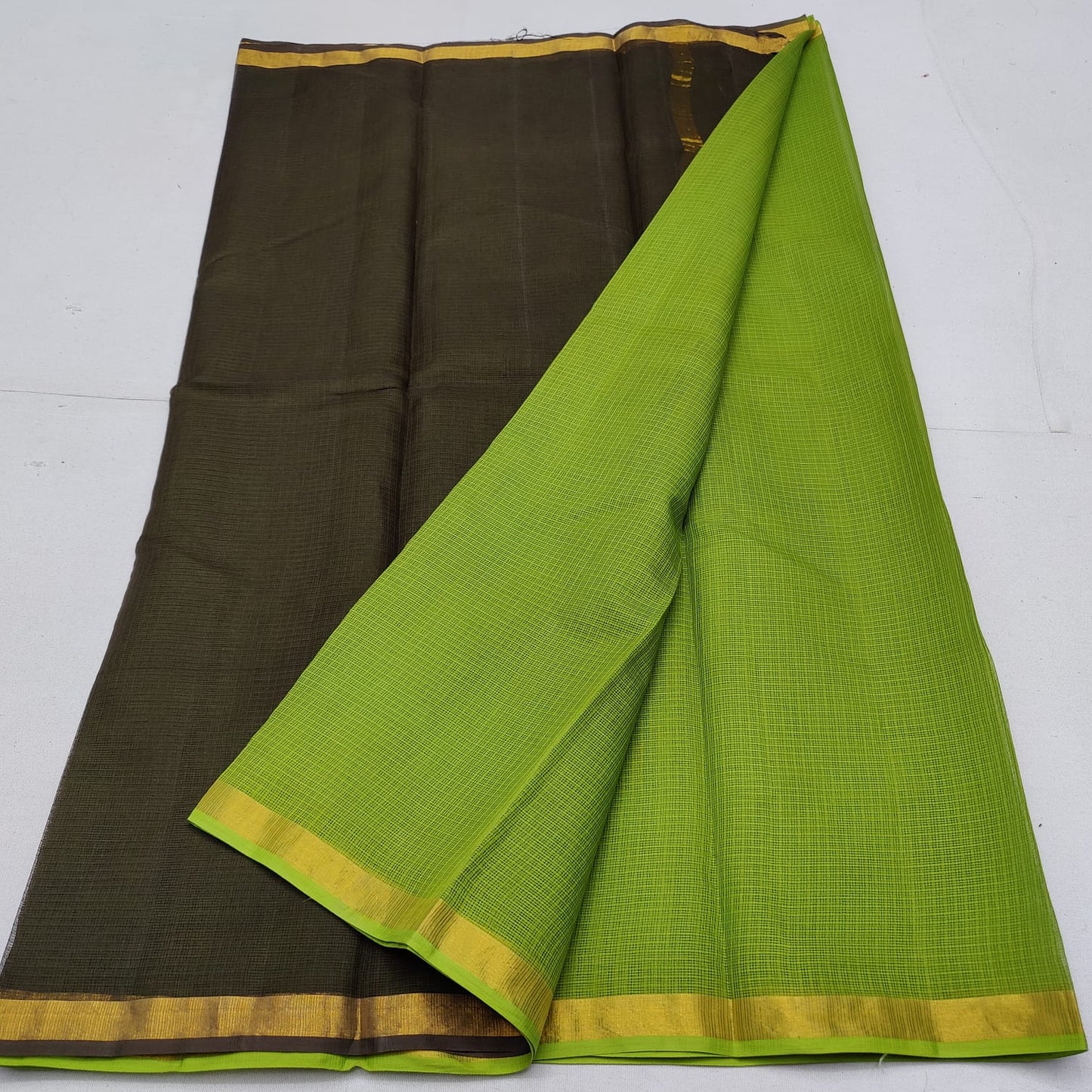 Pure cotton kota plain multi dye saree