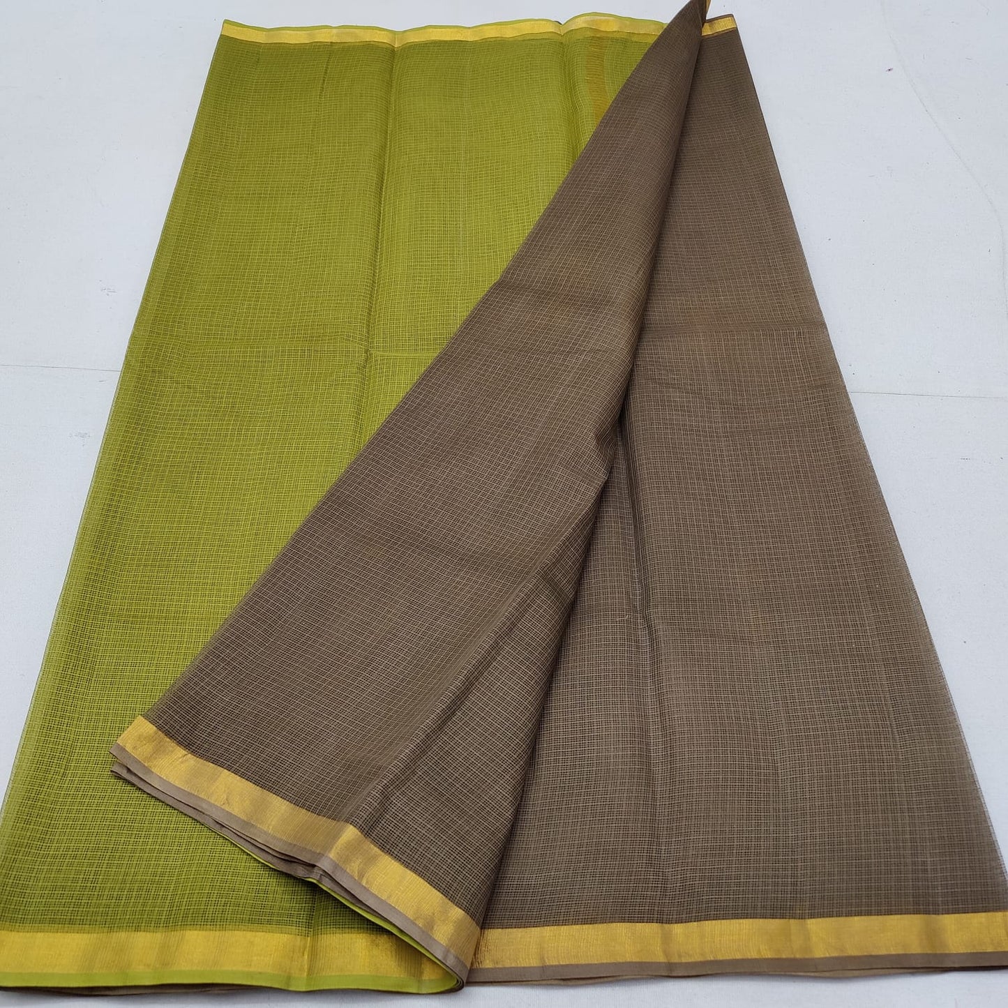 Pure cotton kota plain multi dye saree
