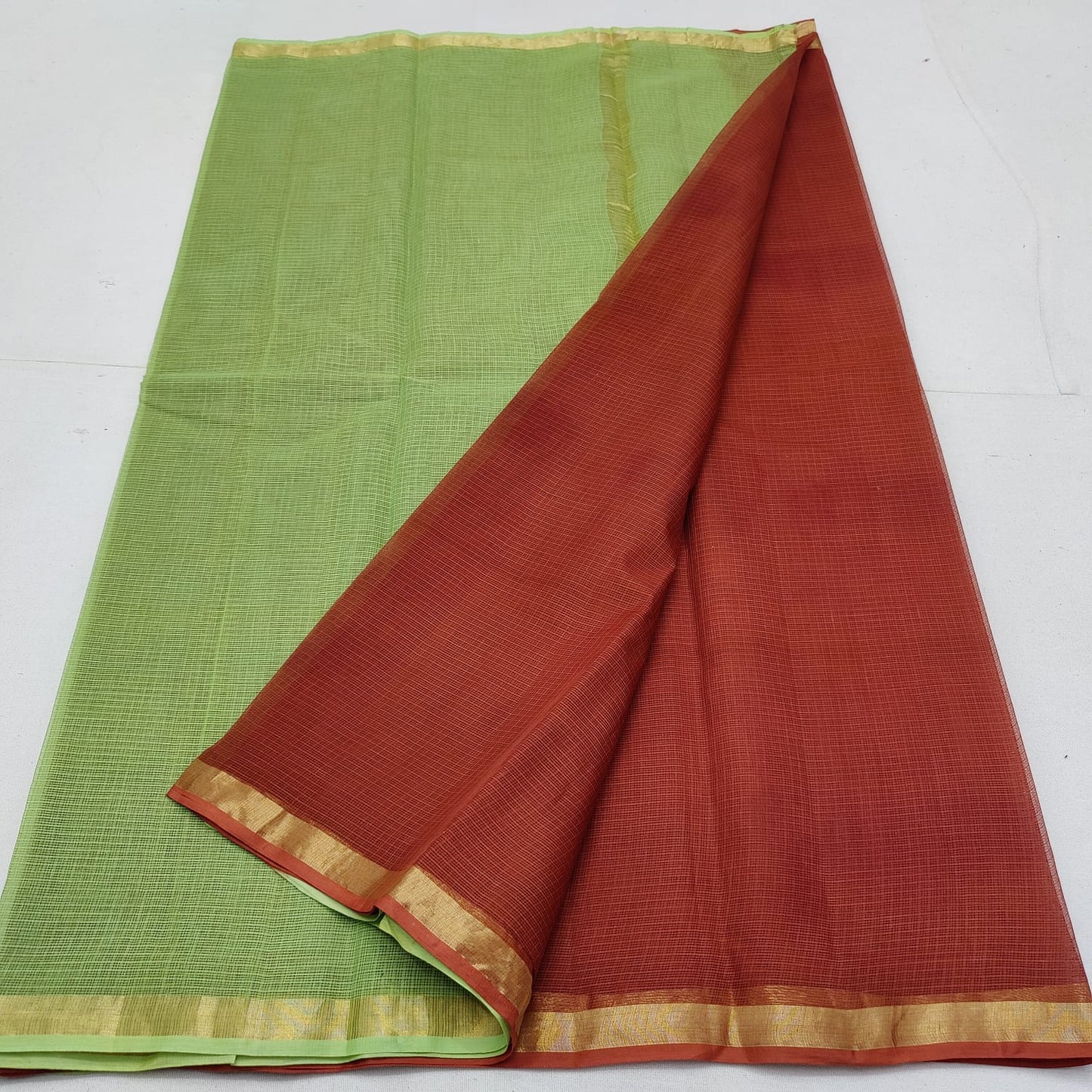 Pure cotton kota plain multi dye saree