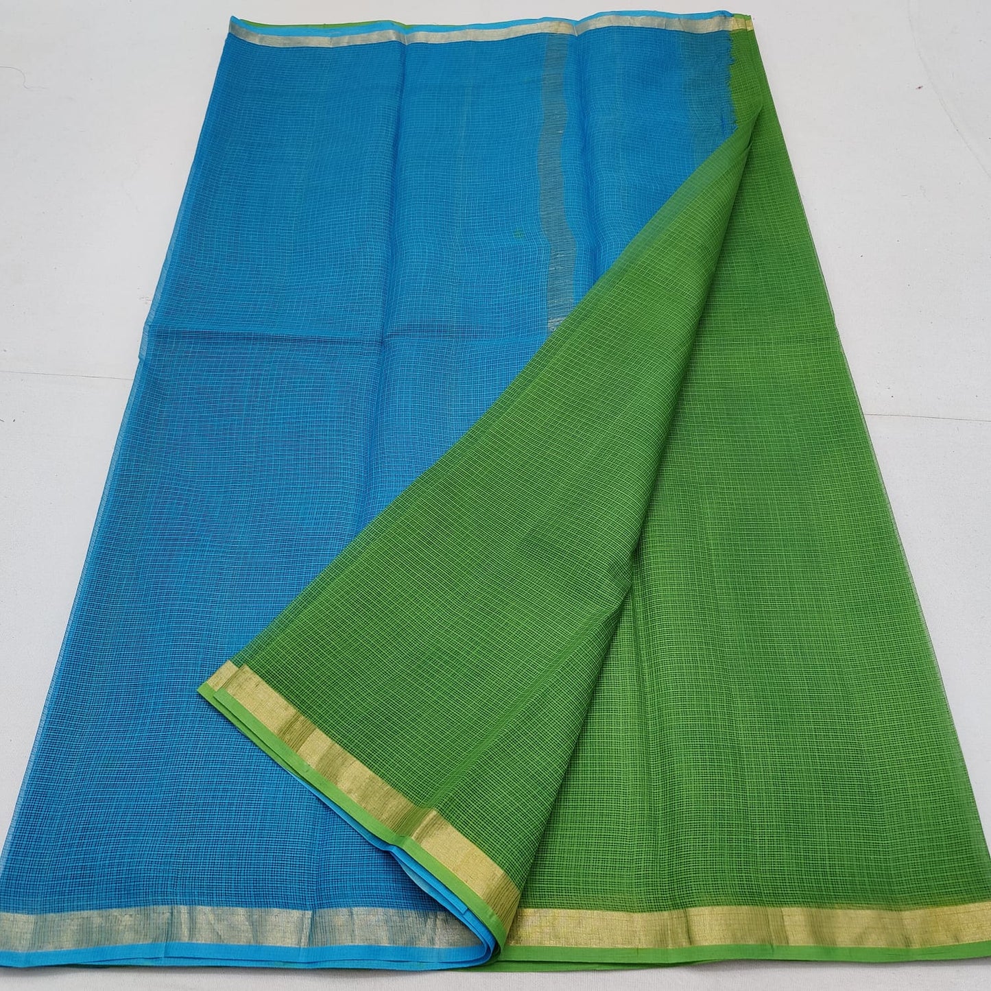 Pure cotton kota plain multi dye saree