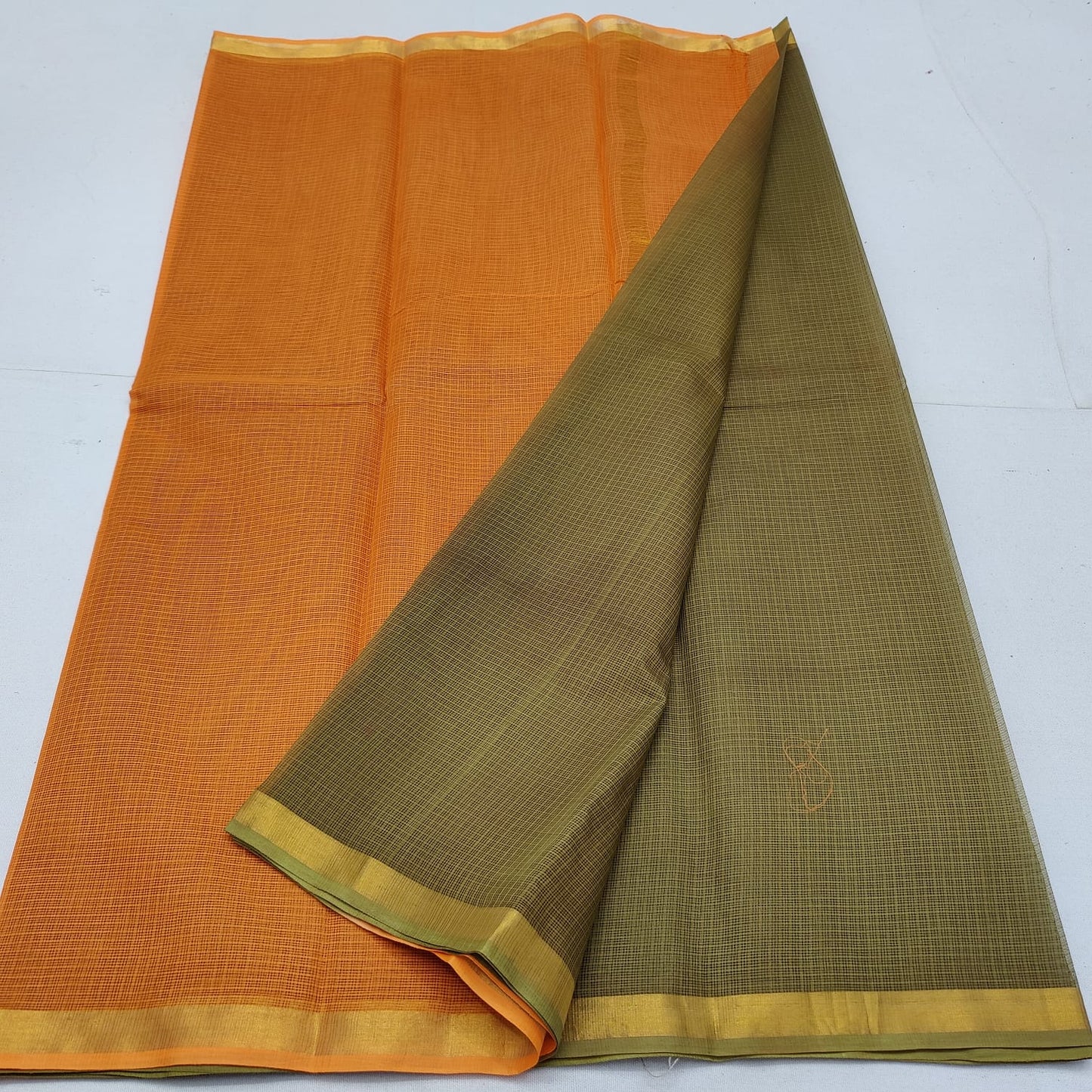 Pure cotton kota plain multi dye saree