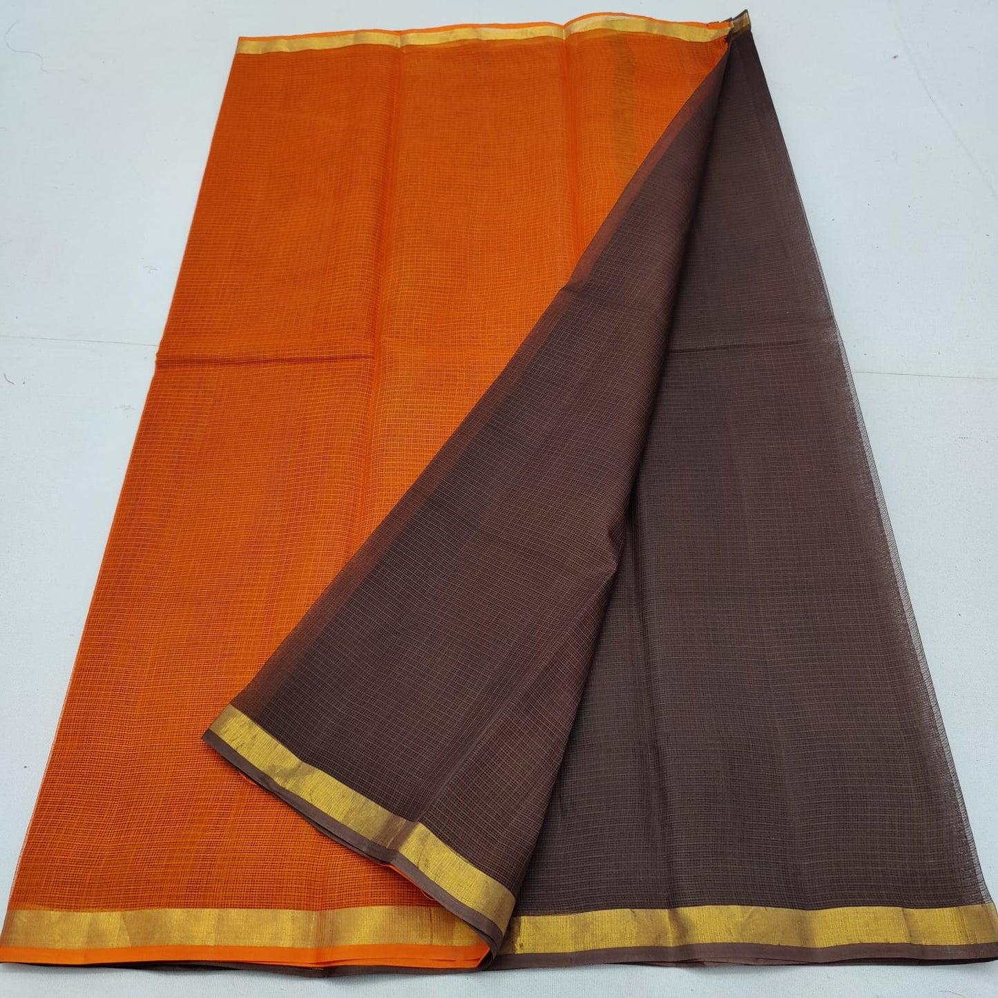 Pure cotton kota plain multi dye saree