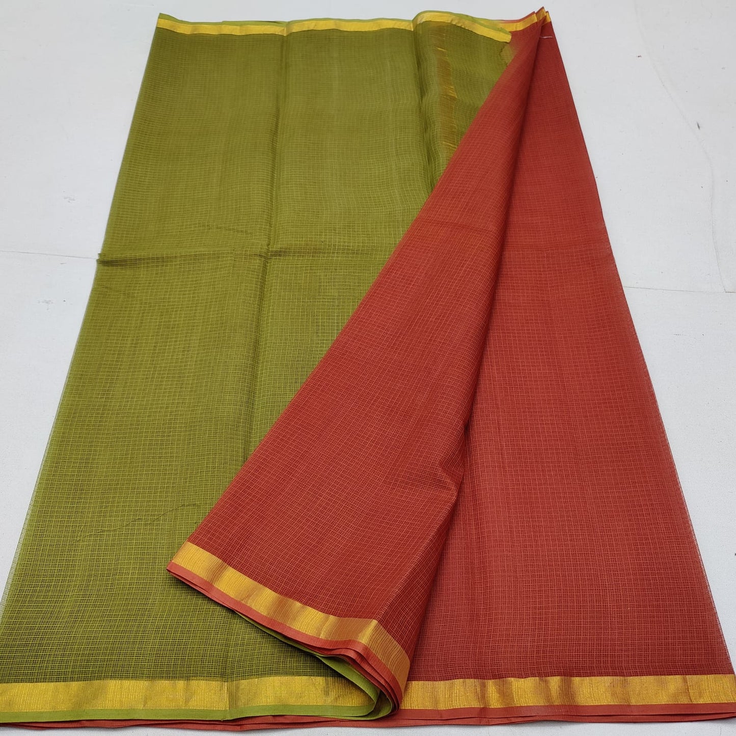 Pure cotton kota plain multi dye saree