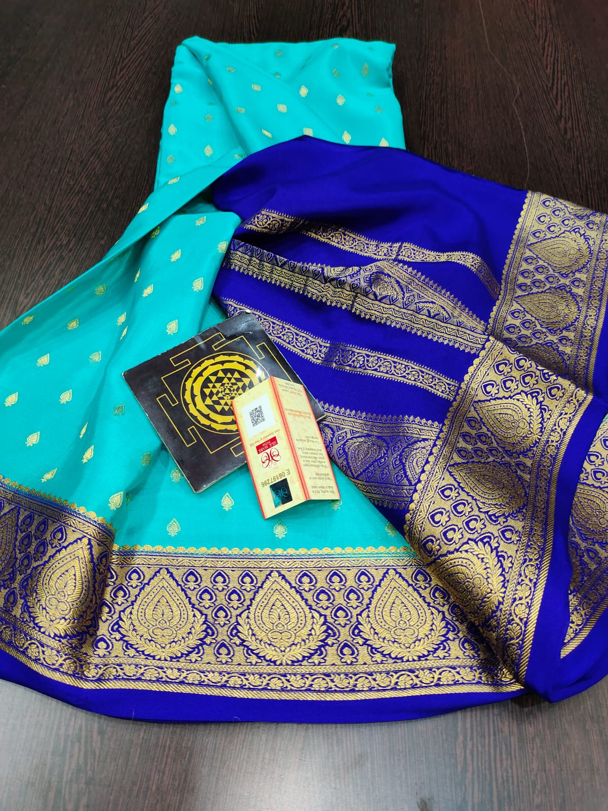 Pure crepe mysore silk saree