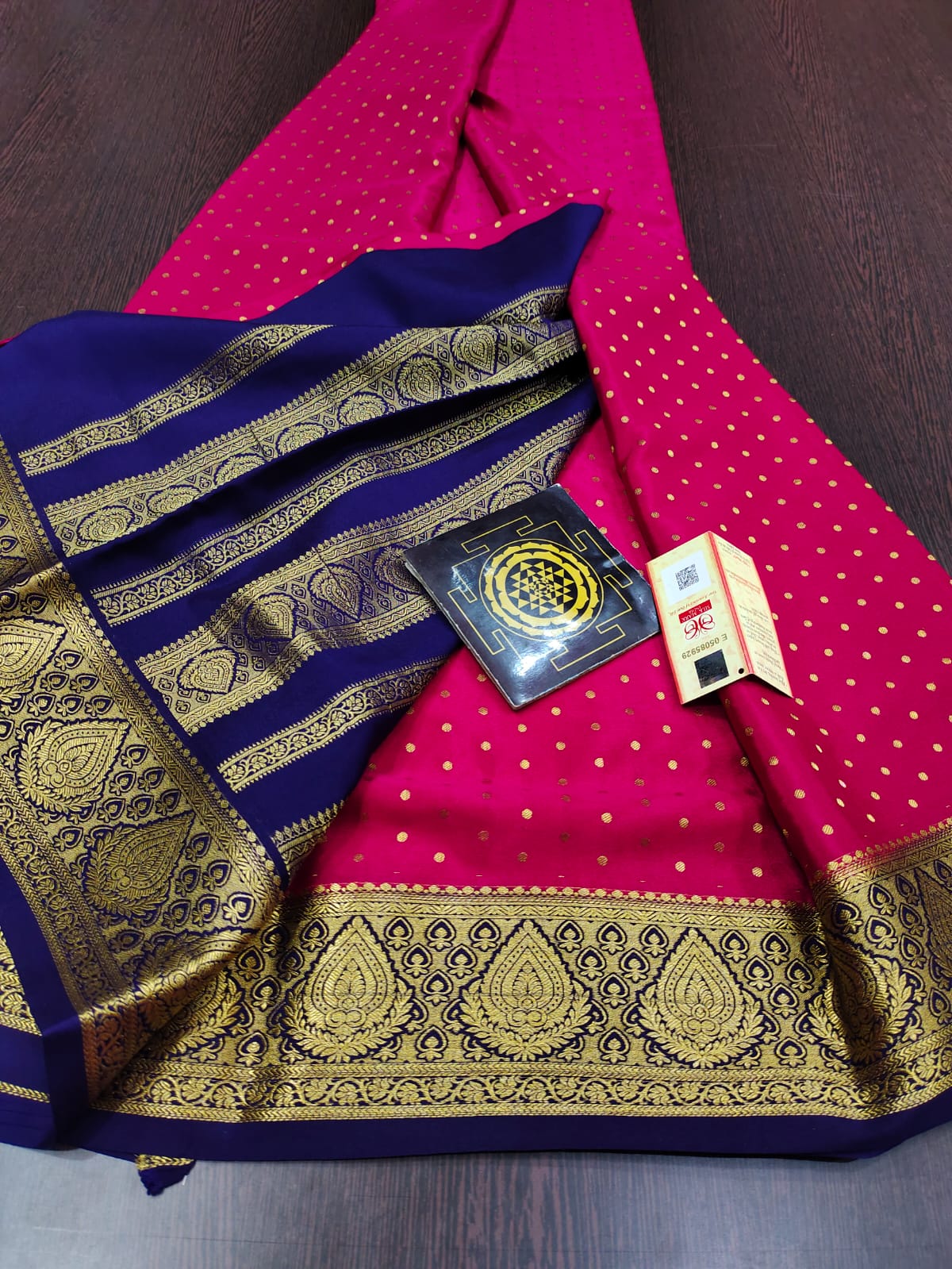 Pure crepe mysore silk saree