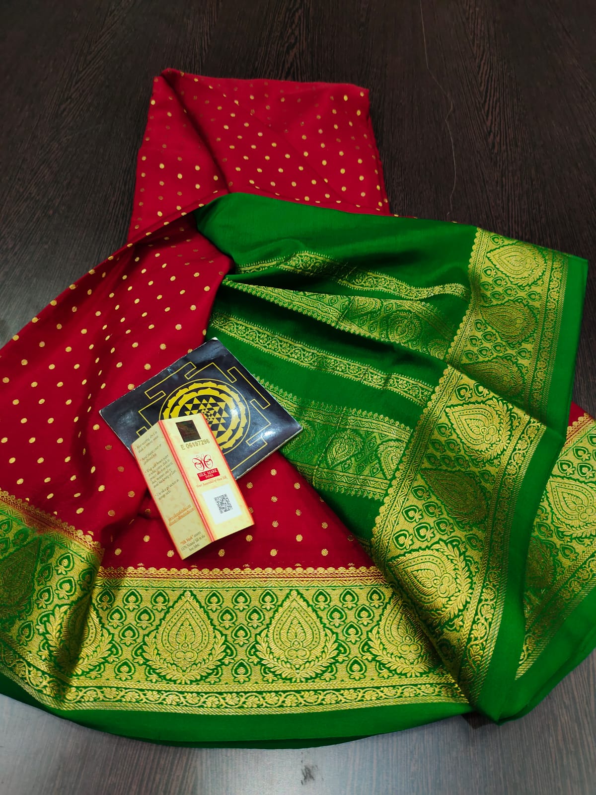 Pure crepe mysore silk saree