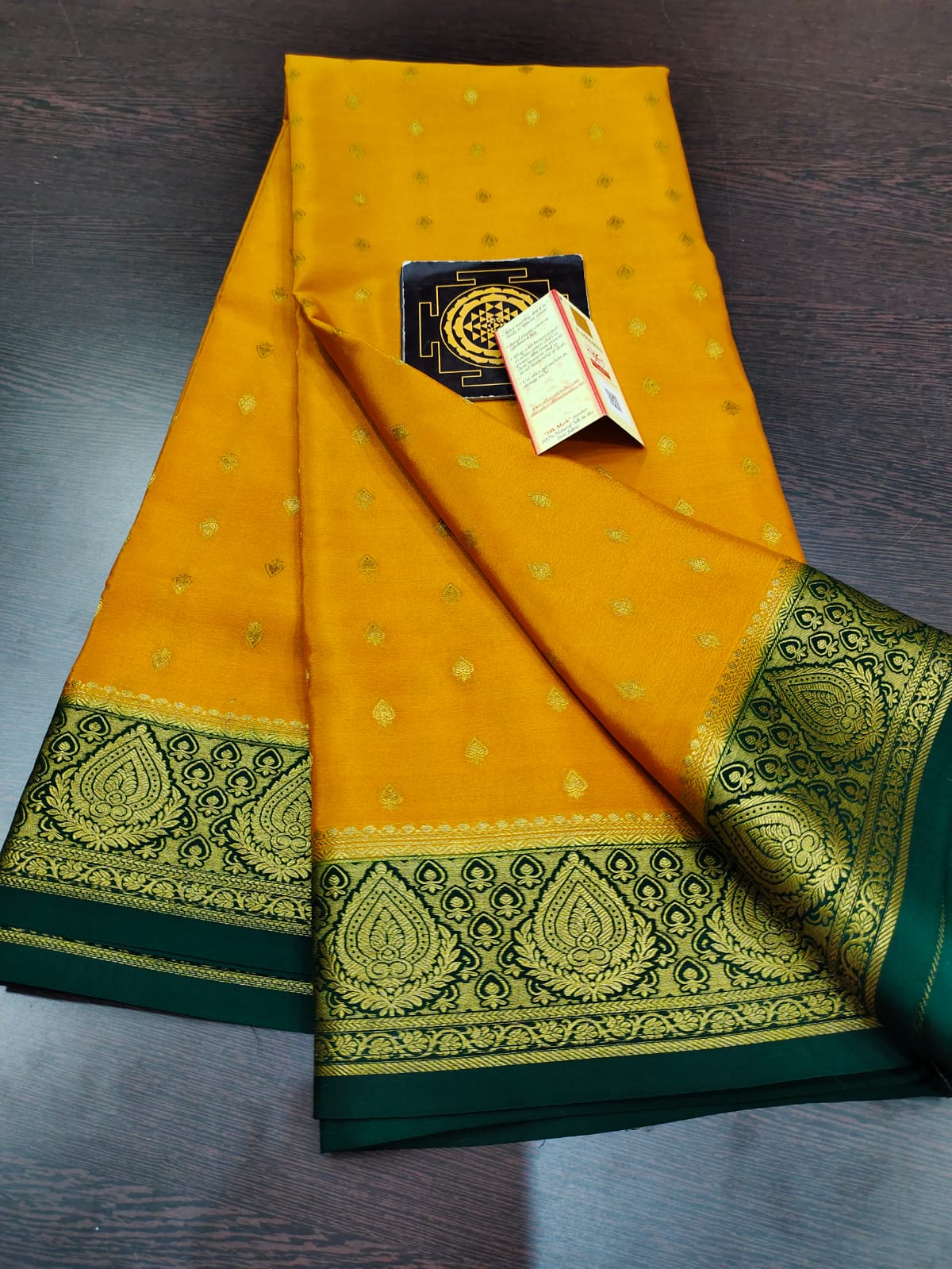 Pure crepe mysore silk saree