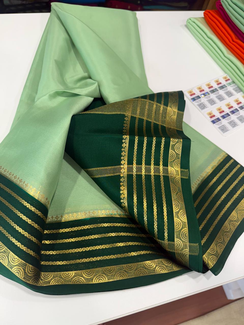 Pure Mysore Crepe Silk Saree