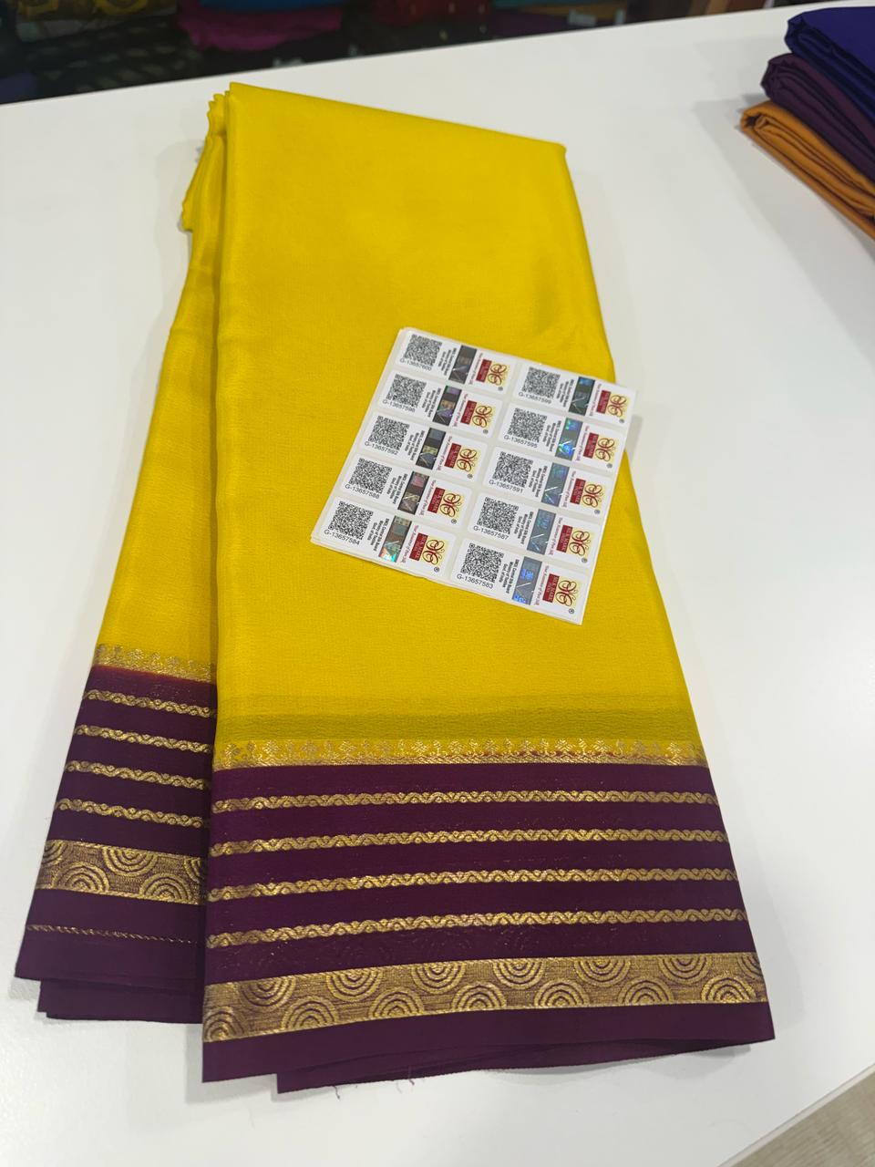 Pure Mysore Crepe Silk Saree
