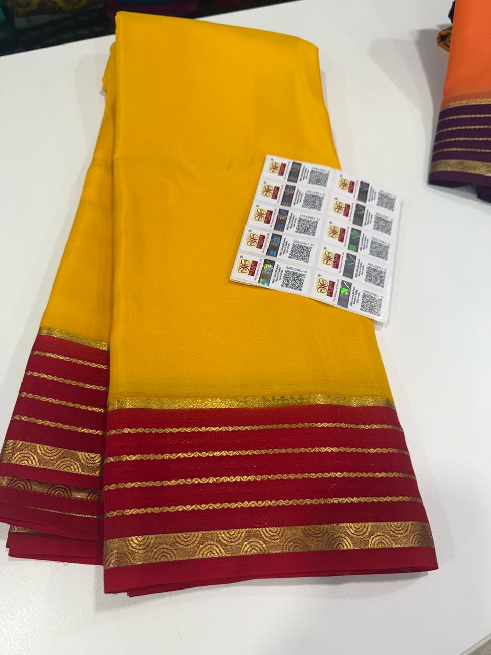 Pure Mysore Crepe Silk Saree