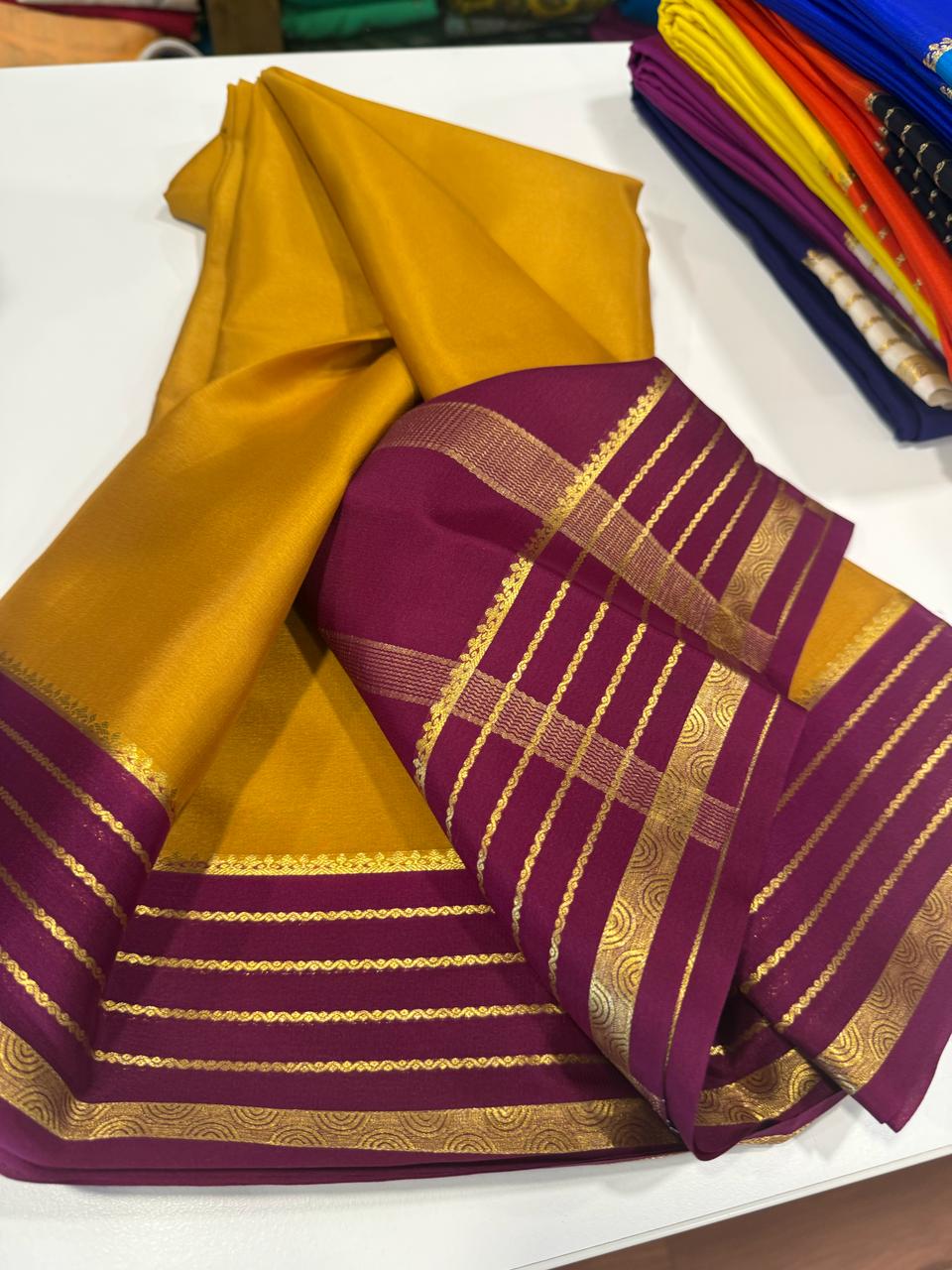 Pure Mysore Crepe Silk Saree