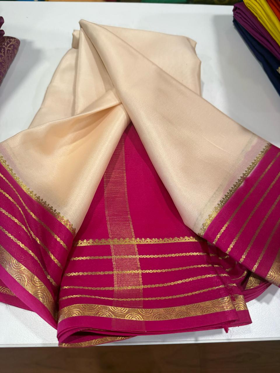 Pure Mysore Crepe Silk Saree