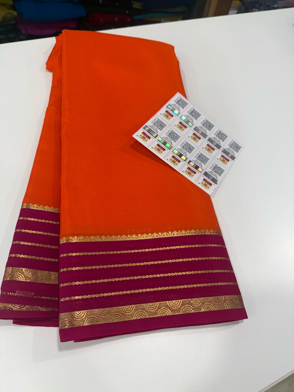 Pure Mysore Crepe Silk Saree