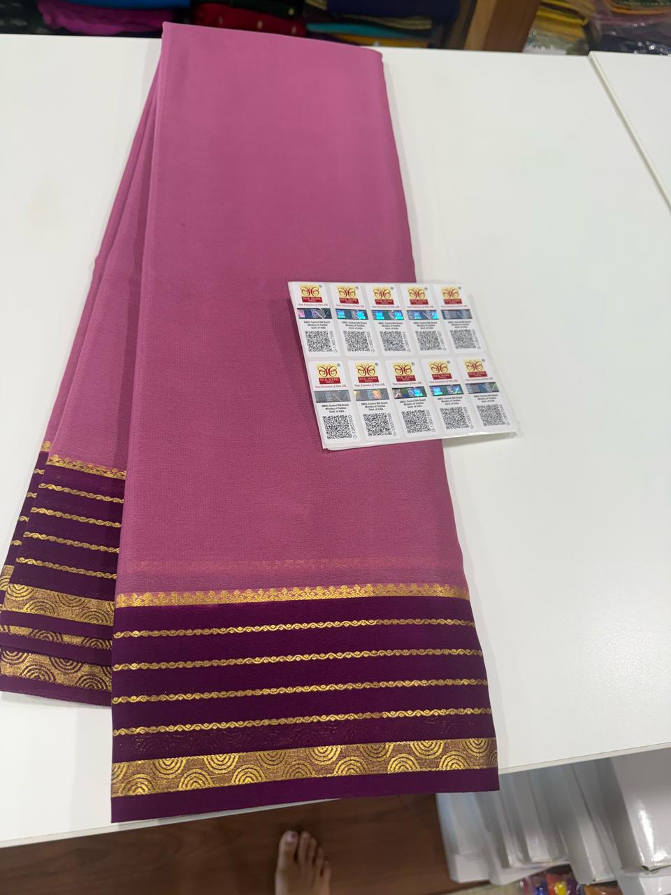Pure Mysore Crepe Silk Saree