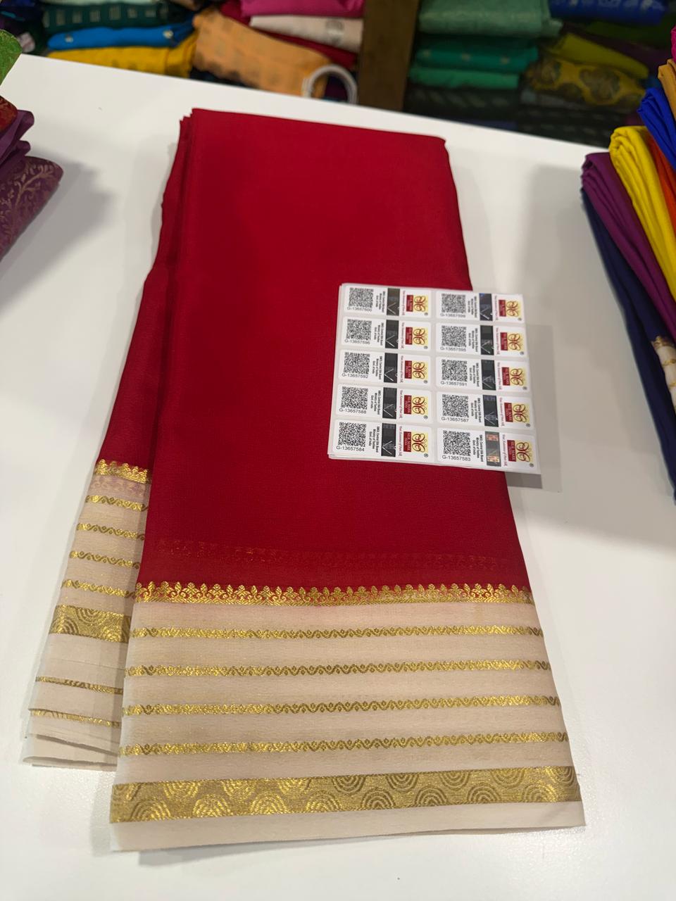 Pure Mysore Crepe Silk Saree