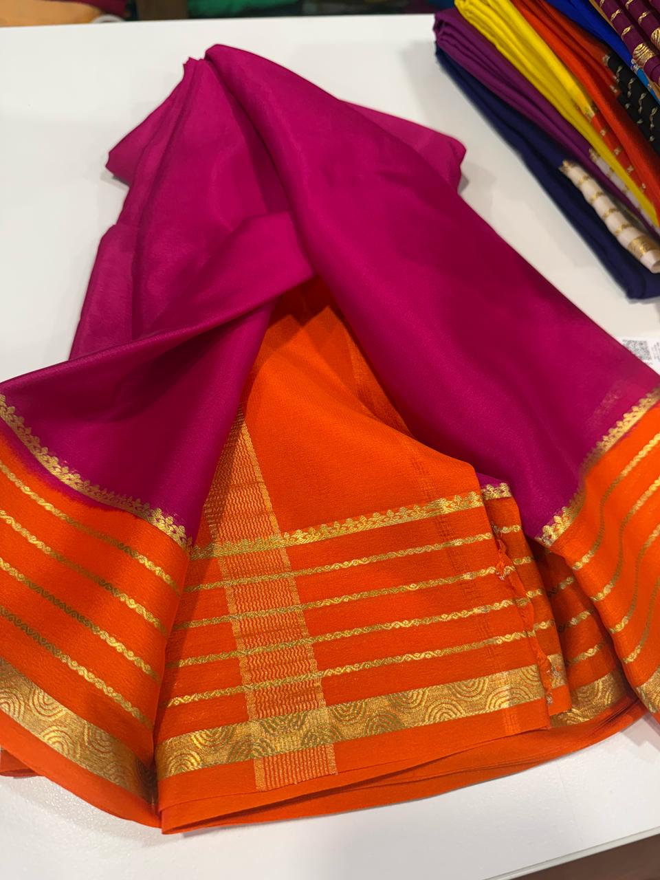Pure Mysore Crepe Silk Saree