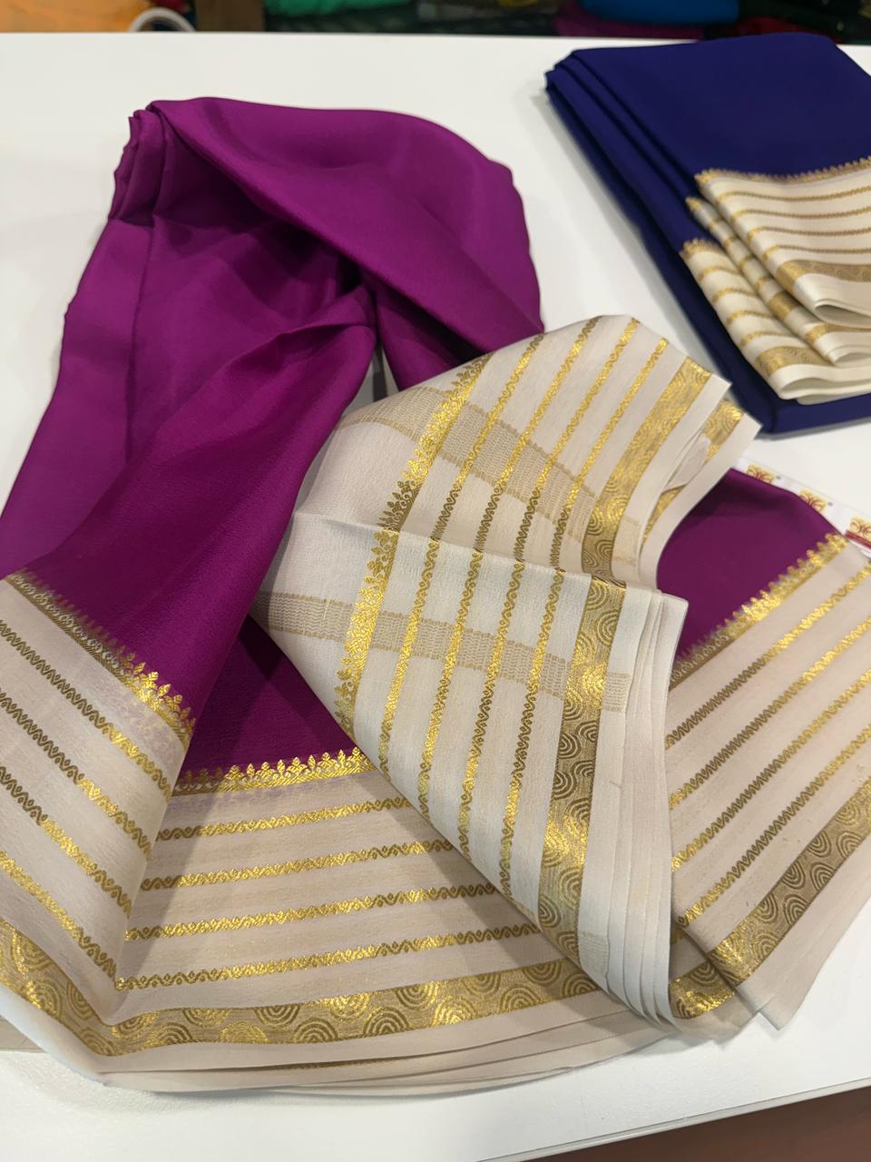 Pure Mysore Crepe Silk Saree