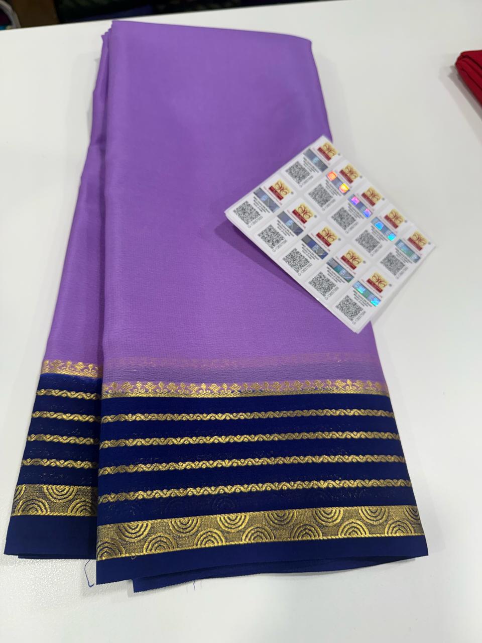 Pure Mysore Crepe Silk Saree