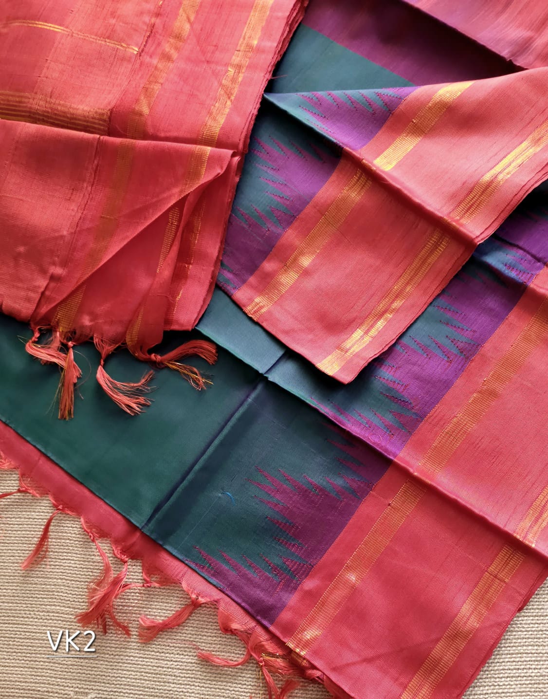 Pure hand woven vazhai pattu saree
