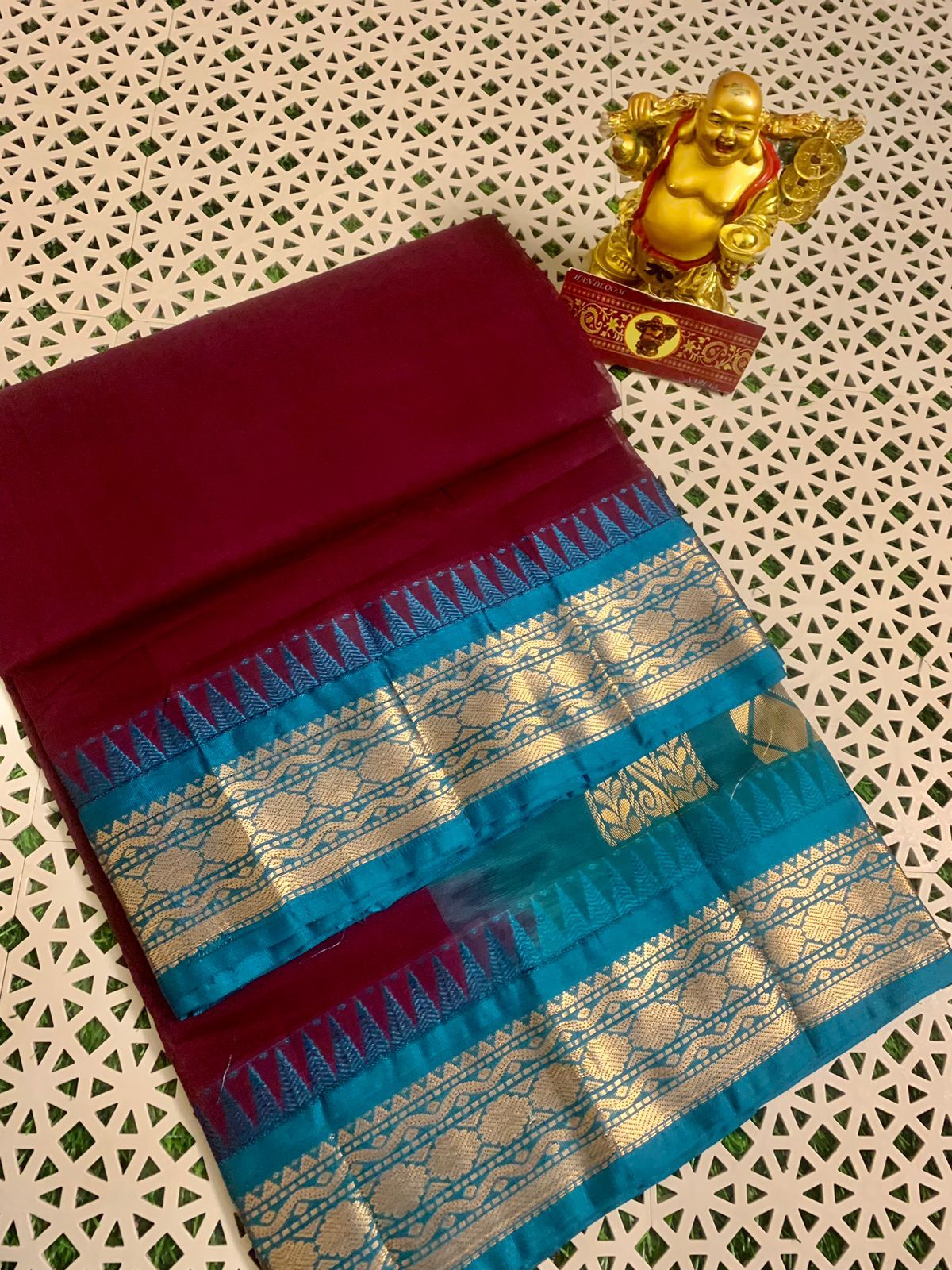 Pure Handloom Gadwal Cotton Saree