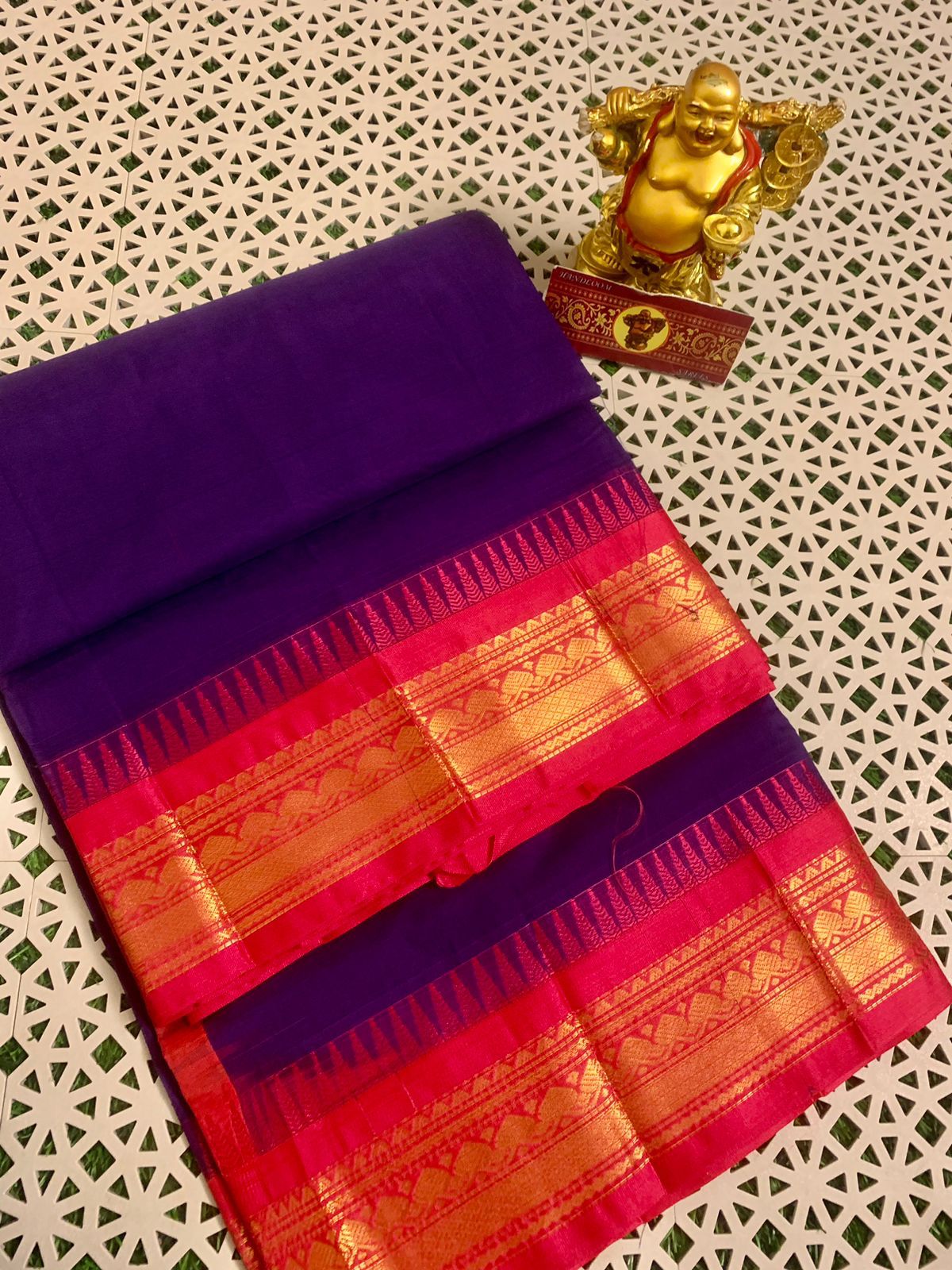 Pure Handloom Gadwal Cotton Saree