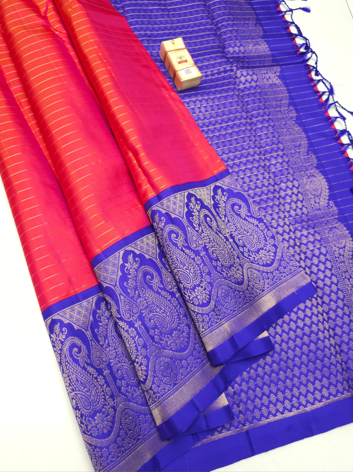Pure Handloom Kanchipuram Korvai Silk Saree