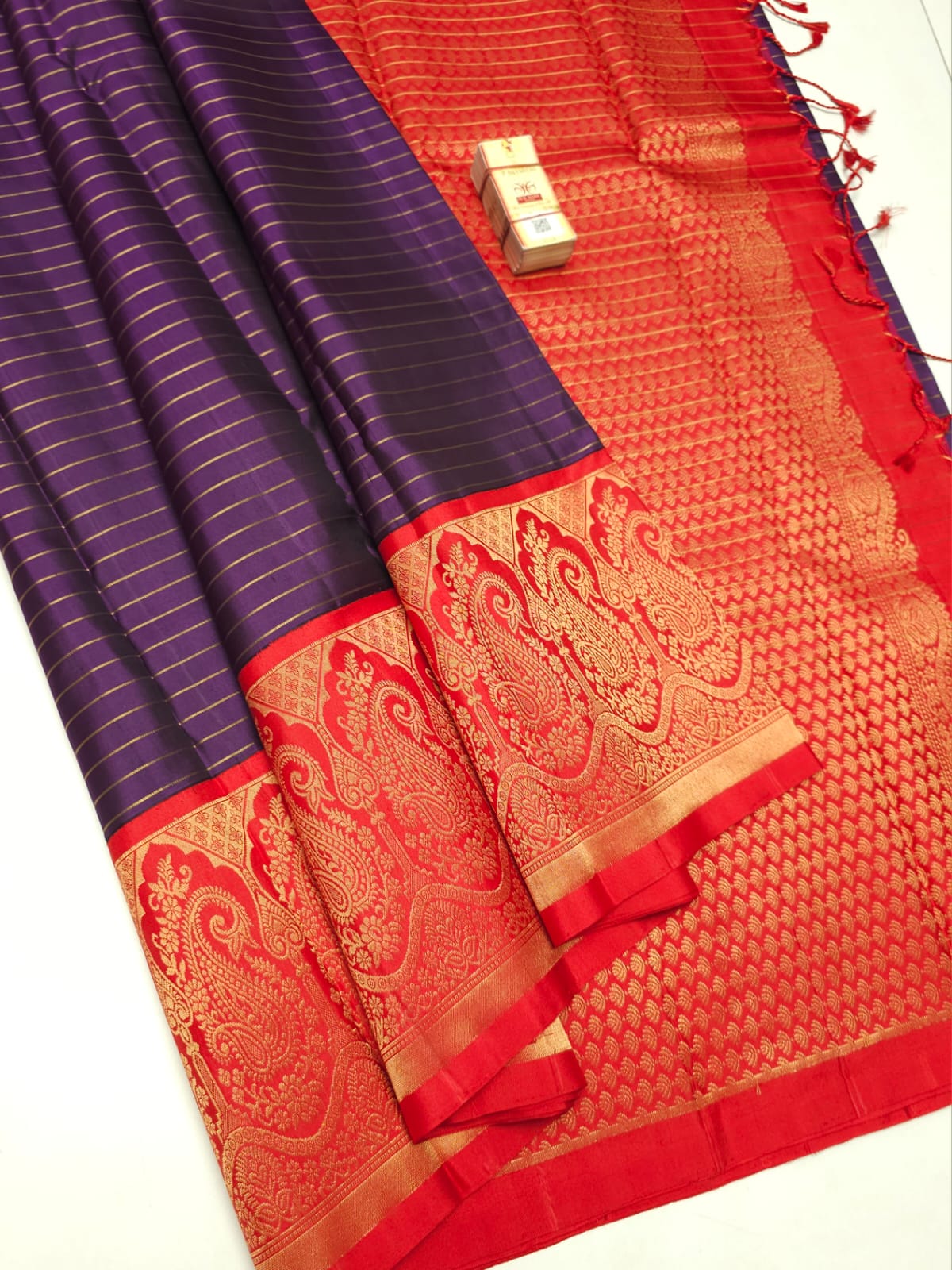 Pure Handloom Kanchipuram Korvai Silk Saree