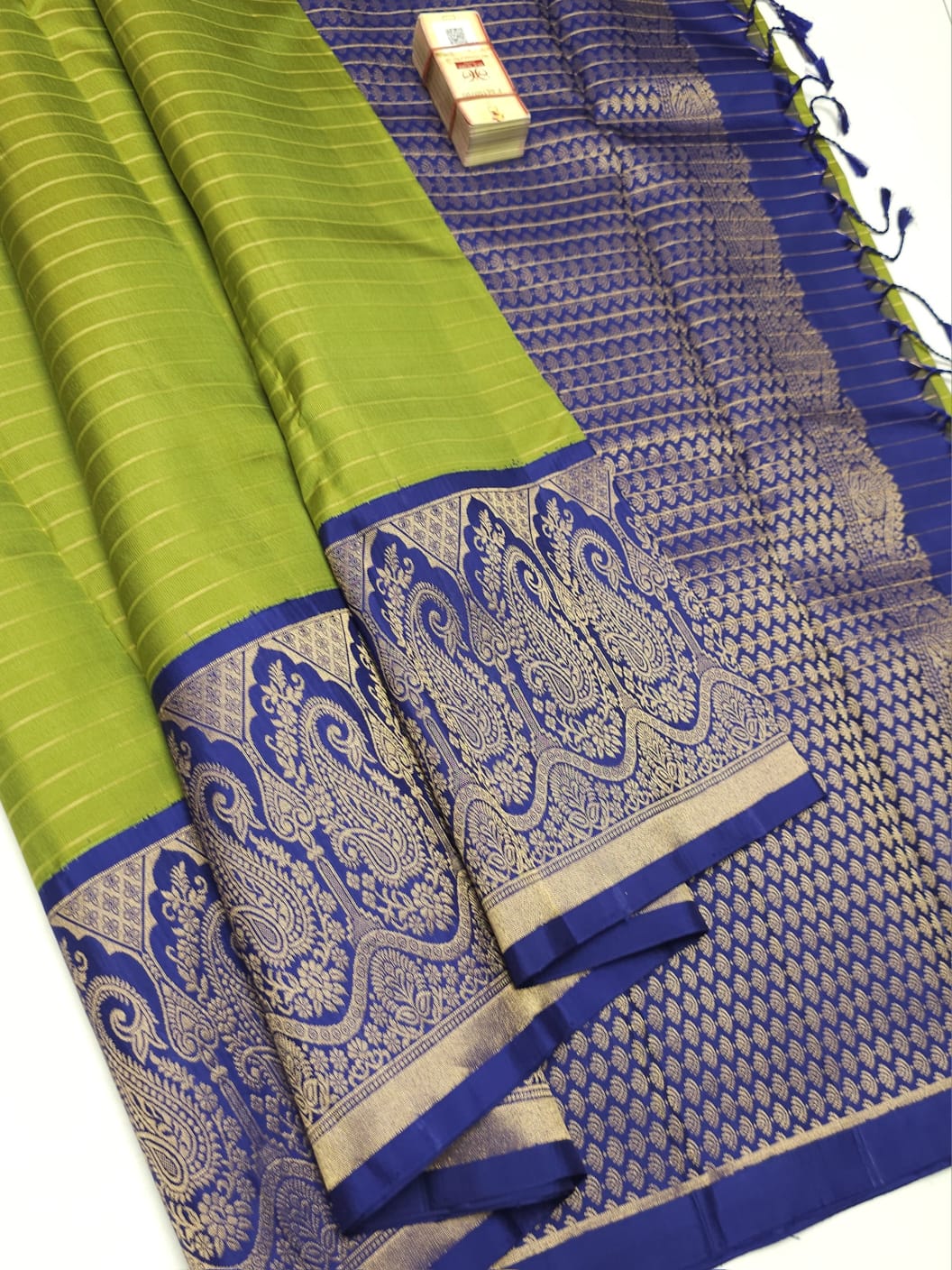 Pure Handloom Kanchipuram Korvai Silk Saree
