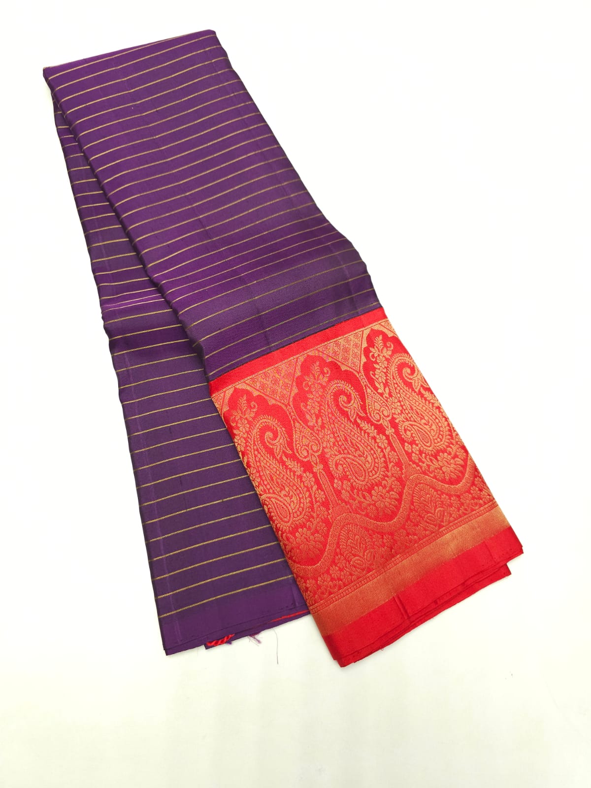 Pure Handloom Kanchipuram Korvai Silk Saree