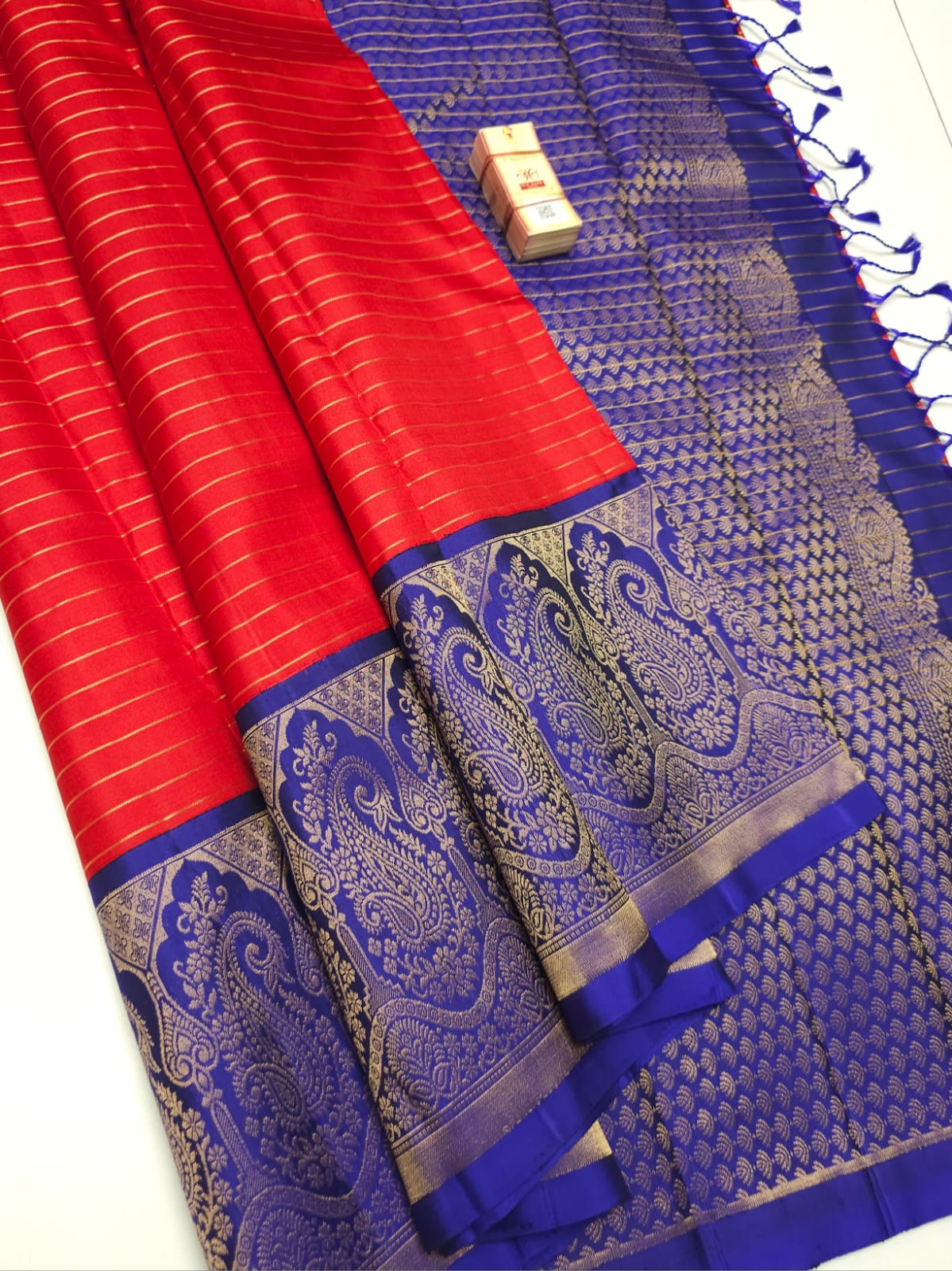 Pure Handloom Kanchipuram Korvai Silk Saree